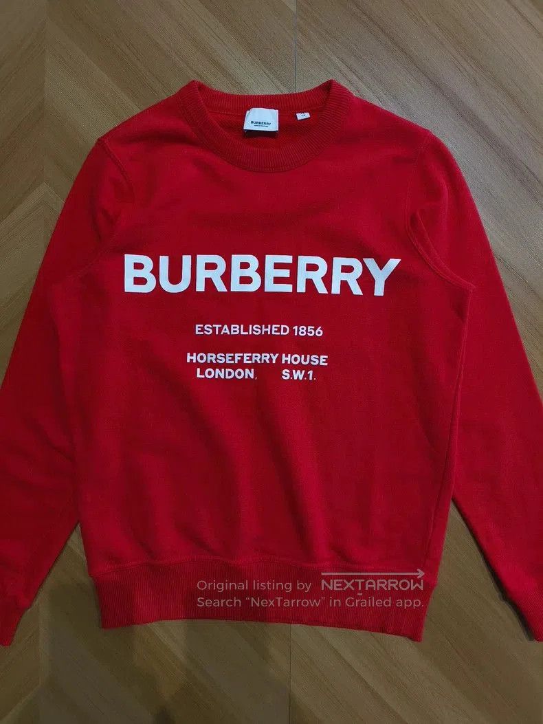 Burberry Burberry Red Sweatshirt with Logo. Size US XS / EU 42 / 0 - 1 Thumbnail