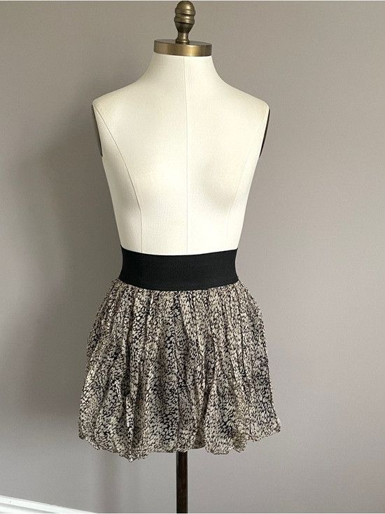Zara Zara Dots Silk Chiffon Mini Bubble Skirt - S/M 🇪🇸 Size 28" / US 6 / IT 42 - 11 Thumbnail