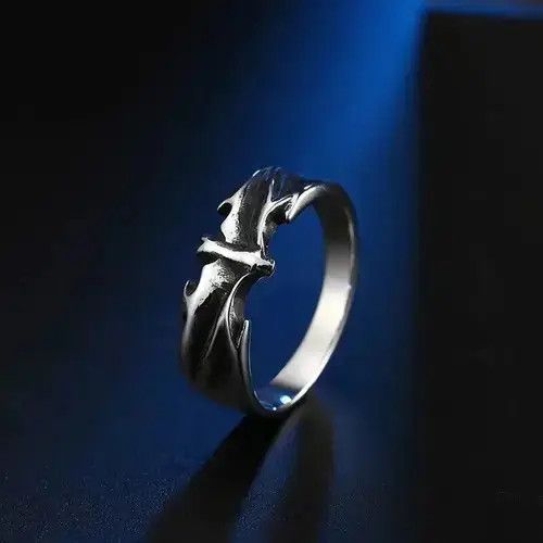 Jewelry Vintage Gothic Stainless Steel Vampire Bat Ring Size ONE SIZE - 1 Thumbnail