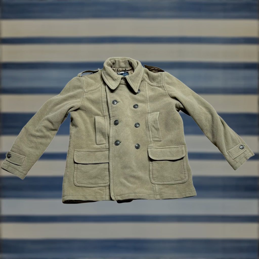 Sean John Sean John Women's Brown Button Up Wool Pea Coat Vintage Sz 2XL Y2K Jacket Tan Coat Jacket Cap Size XXL / US 16-18 / IT 52-54 - 1 Thumbnail