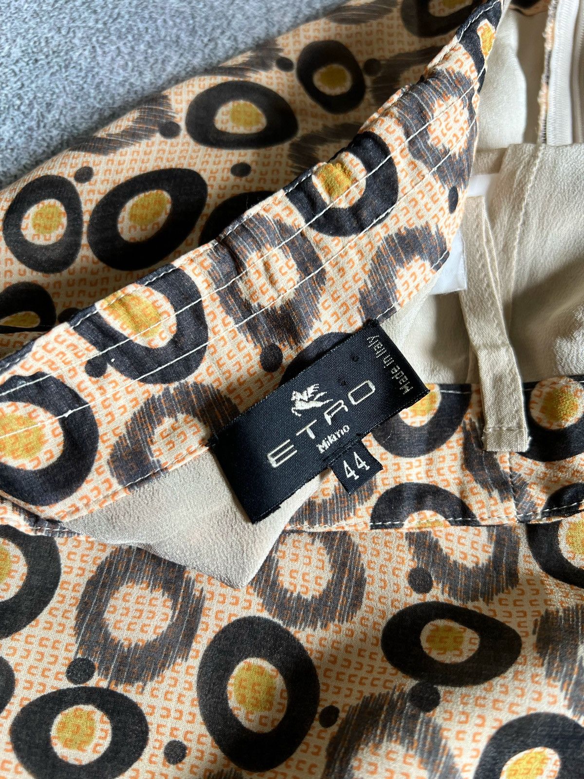 Etro × Vintage Vintage Etro Milano Silk Midi Pattern Skirt Women’s Size 44 Size 30" / US 8 / IT 44 - 6 Thumbnail