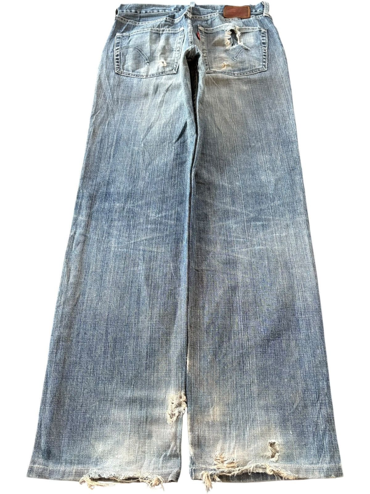 Levi's Vintage 90s Levis 502 Mud Wash Distress Baggy Jeans Size US 30 / EU 46 - 2 Thumbnail