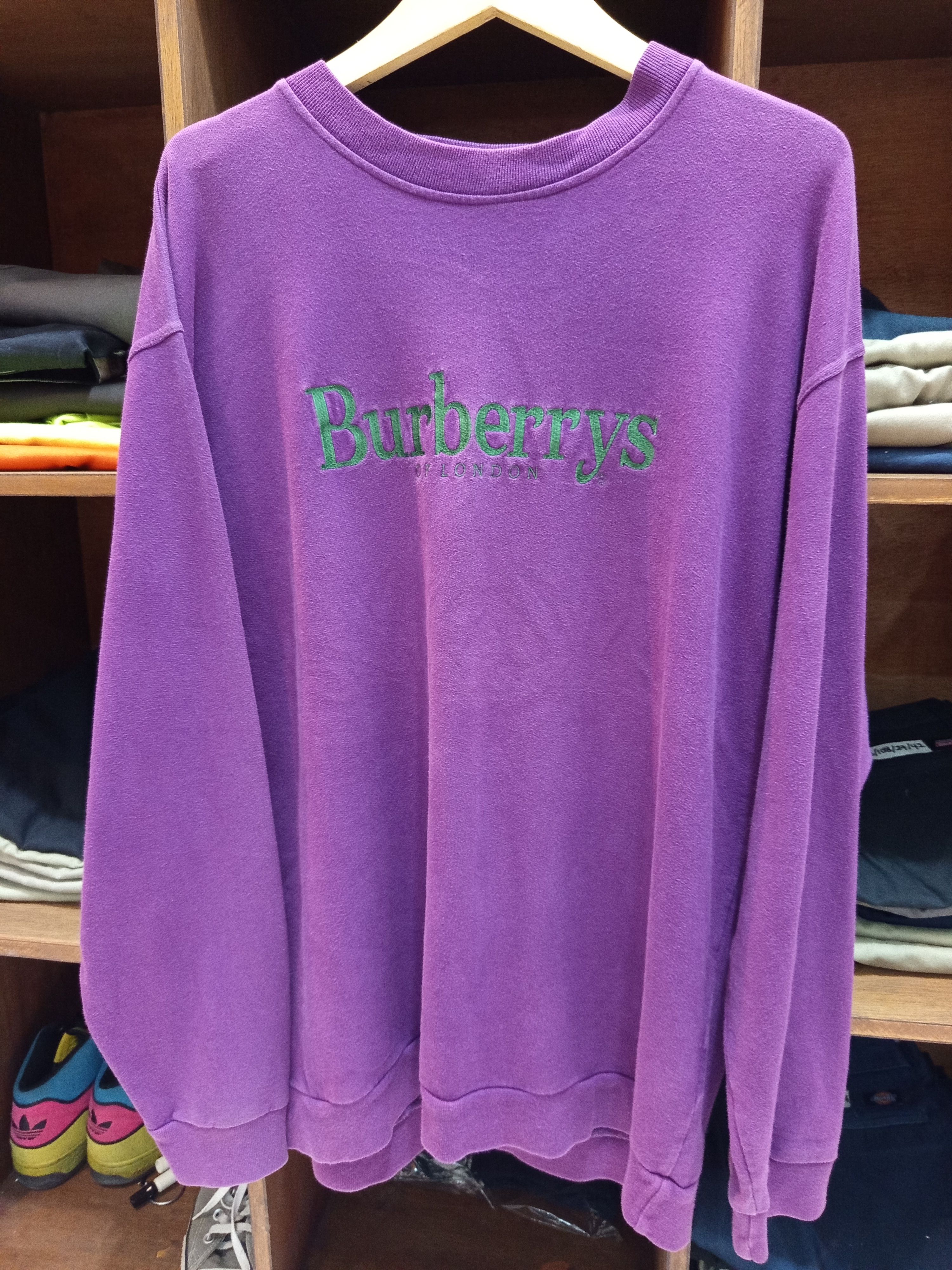 Burberry 1980s Burberrys of London Embroidered Logo Sweatshirt Size US XL / EU 56 / 4 - 3 Thumbnail