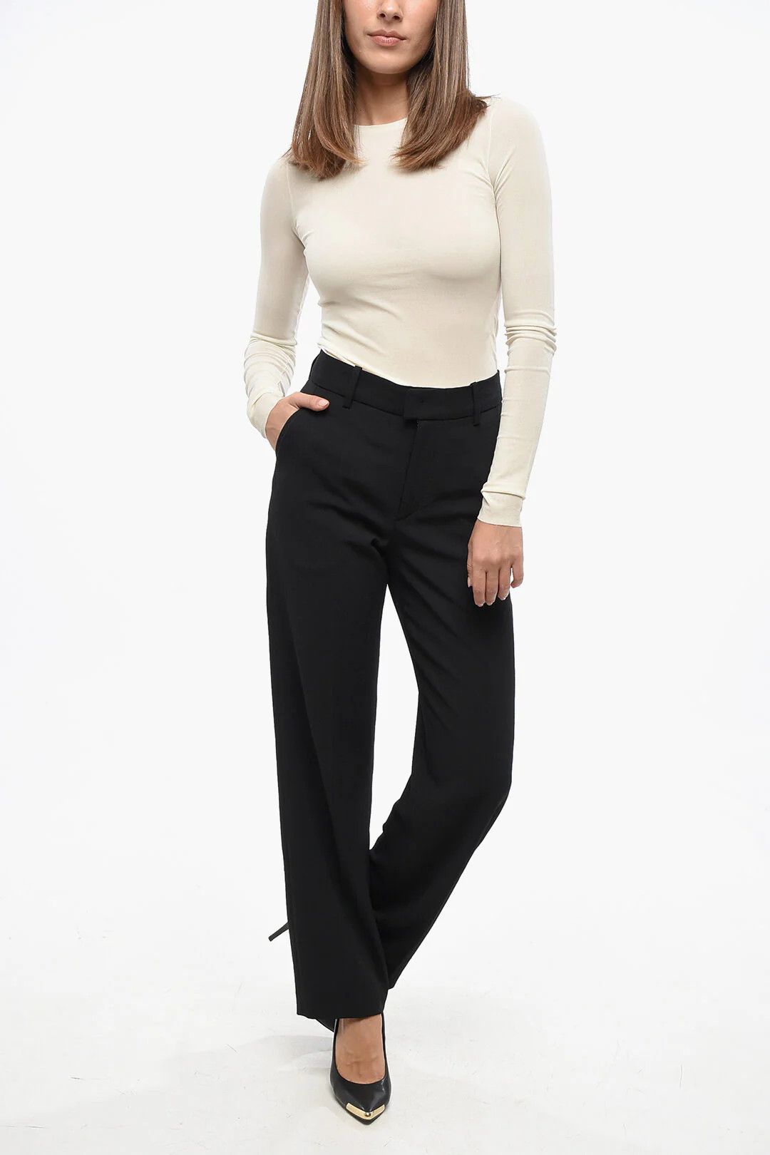 Isabel Marant og1mm0326 Straight Pant in Black Size 28" / US 6 / IT 42 - 3 Thumbnail