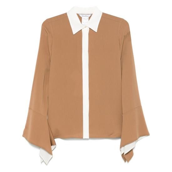 Max Mara MAX MARA Women Shirts PIO 143 003 BROWN Size S / US 4 / IT 40 - 1 Thumbnail