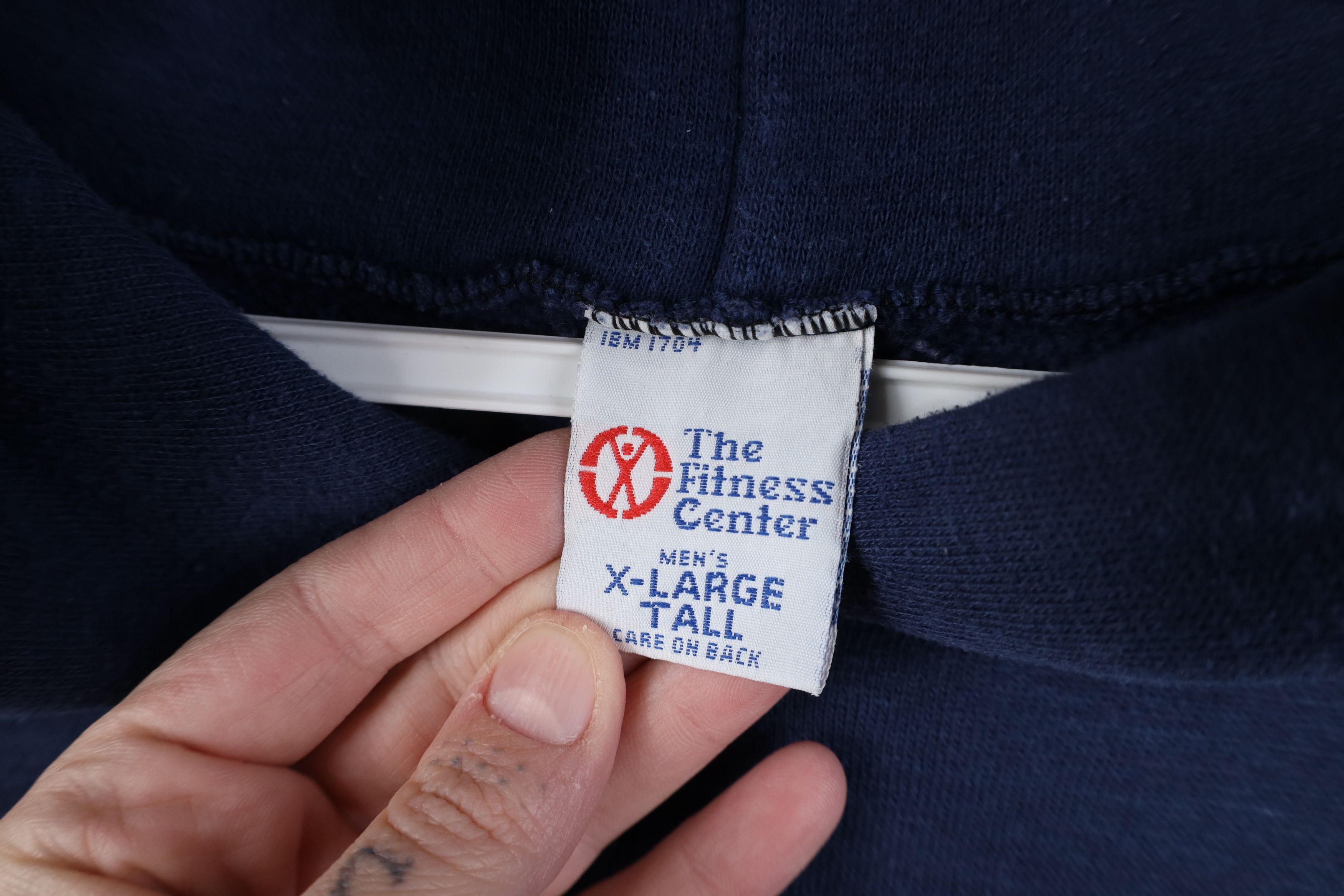 Vintage Vintage 70s Streetwear Blank Hoodie Sweatshirt Blue USA Size US XL / EU 56 / 4 - 6 Thumbnail