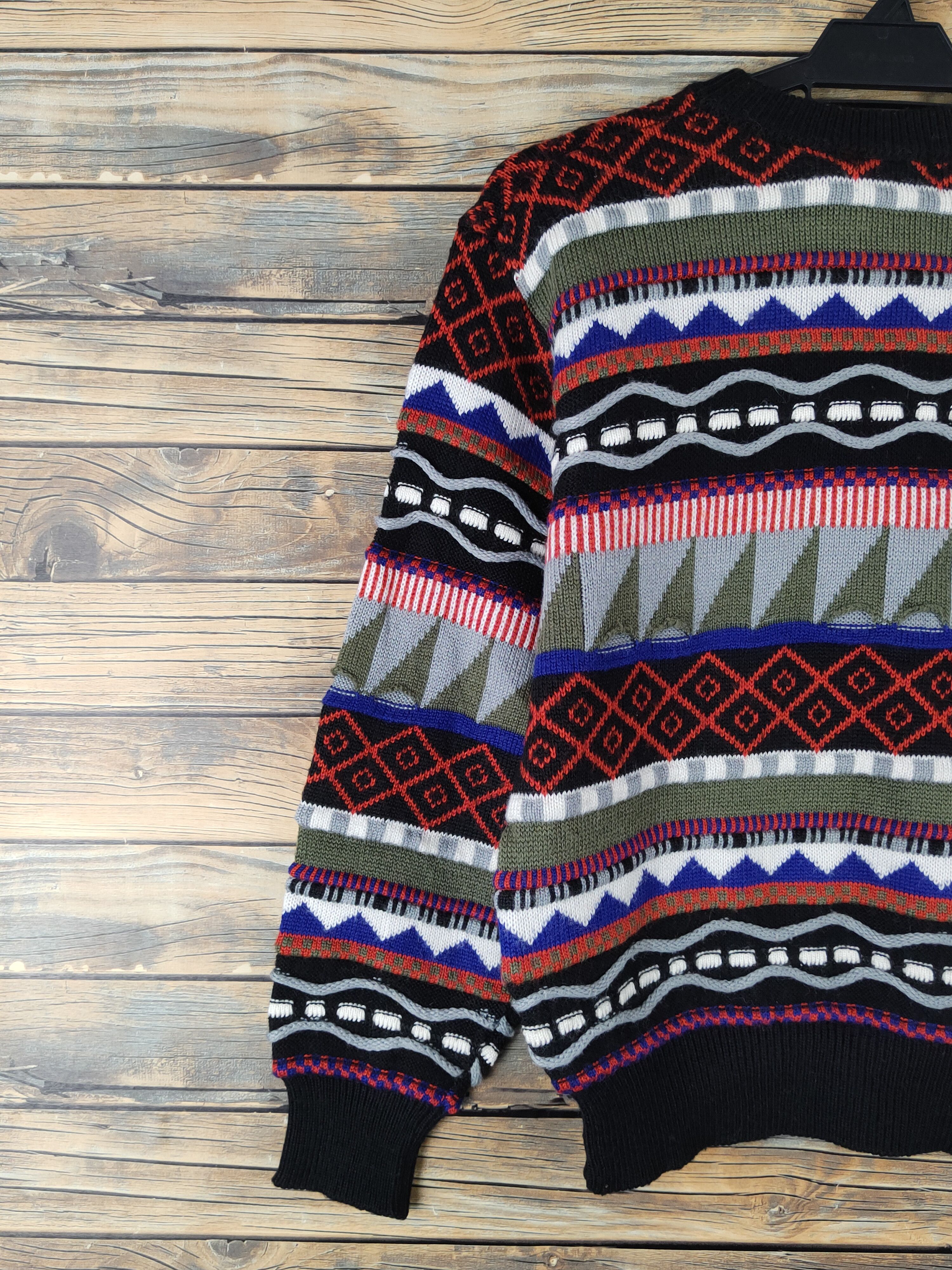 Homespun Knitwear Marron Field Black Red Knitwear Sweatshirts#W1541 Size US S / EU 44-46 / 1 - 8 Thumbnail
