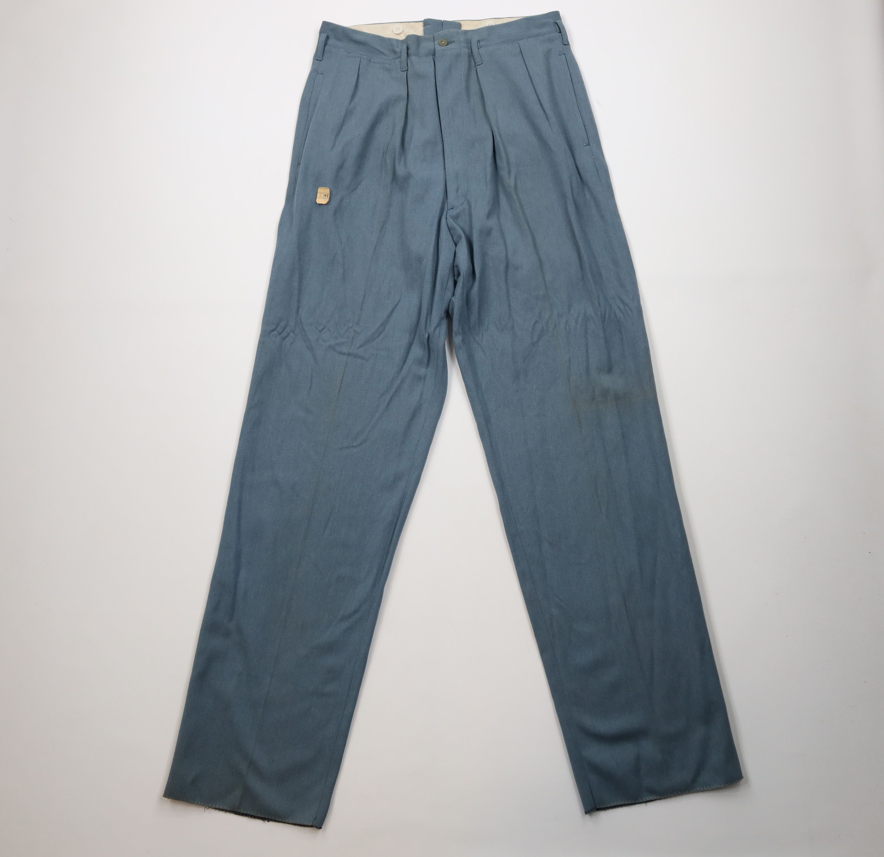 Vintage Deadstock Vintage 40s 50s Gabardine Hollywood Chino Pants Size US 34 / EU 50 - 1 Thumbnail