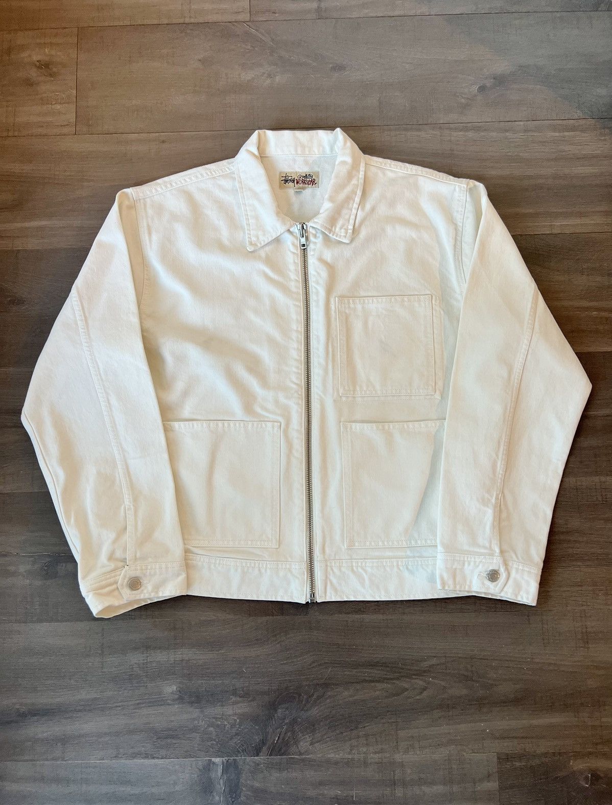 Stussy Stüssy Sample Fall 23 Zip Work Jacket Overdyed Large | Grailed