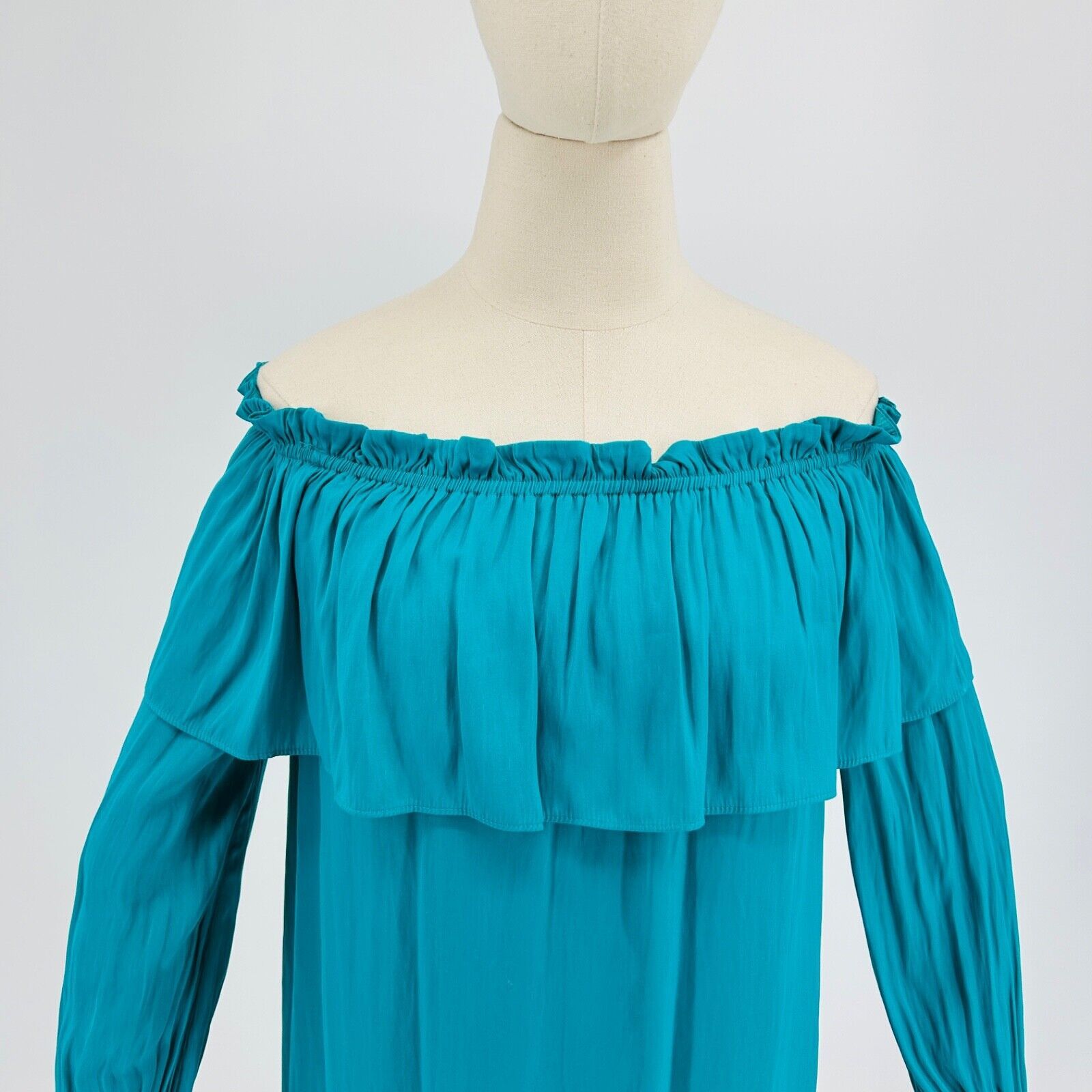 Lilly Pulitzer Lilly Pulitzer Dee Dee Blue Ruffled Long Sleeve Mini Dress Size XS / US 0-2 / IT 36-38 - 2 Thumbnail