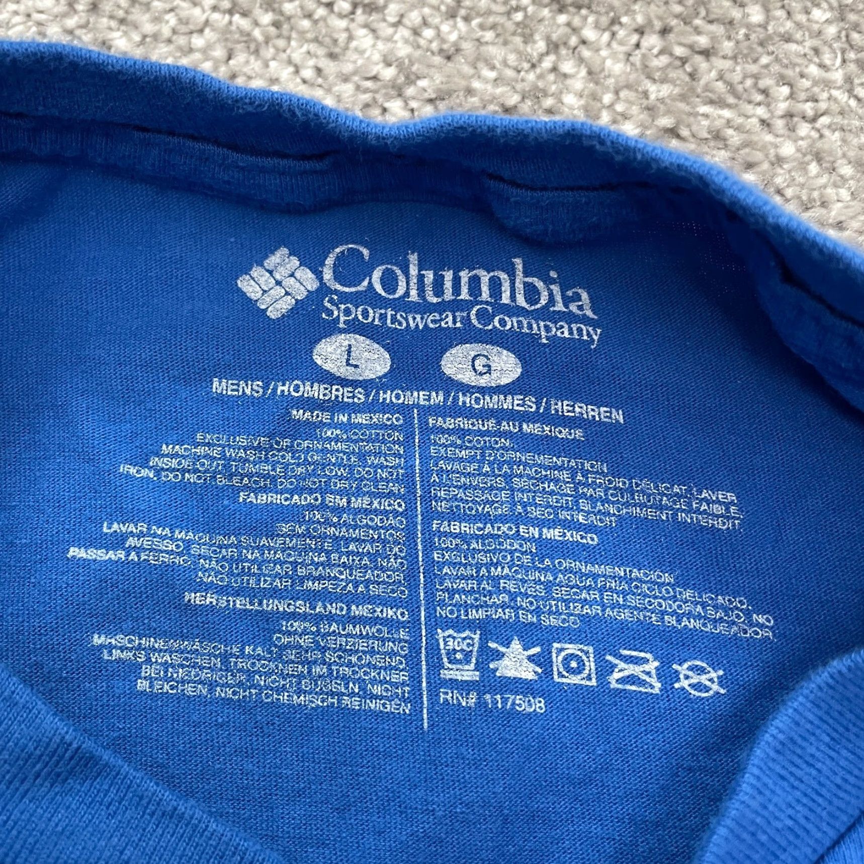 Vintage Columbia PFG Shirt Mens Large Blue Crew Neck Short Sleeve Casual Tee Outdoor Mens Size US L / EU 52-54 / 3 - 5 Thumbnail