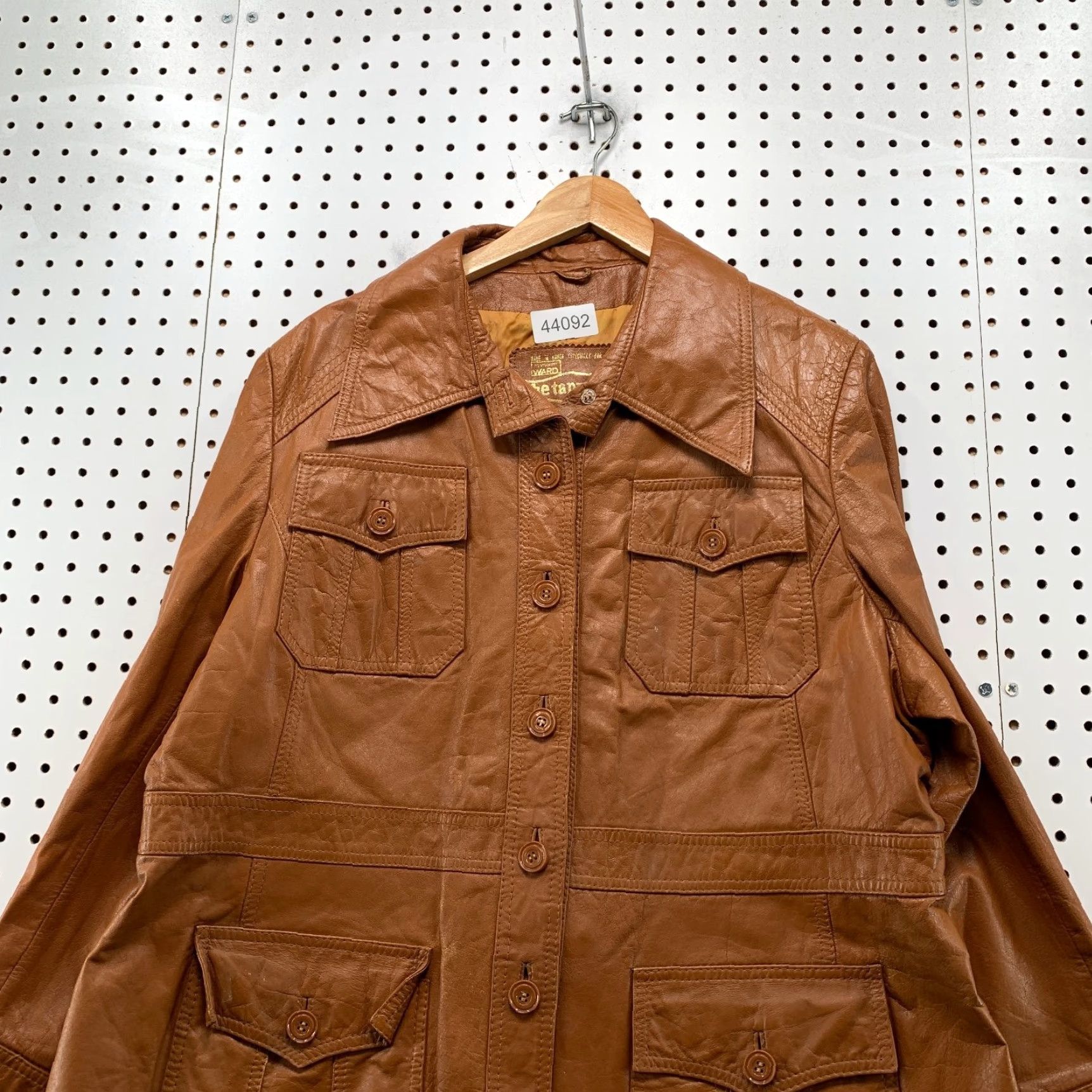 Vintage VINTAGE Montgomery Ward Tannery Button Jacket Womens XL Brown Size XL / US 12-14 / IT 48-50 - 2 Thumbnail