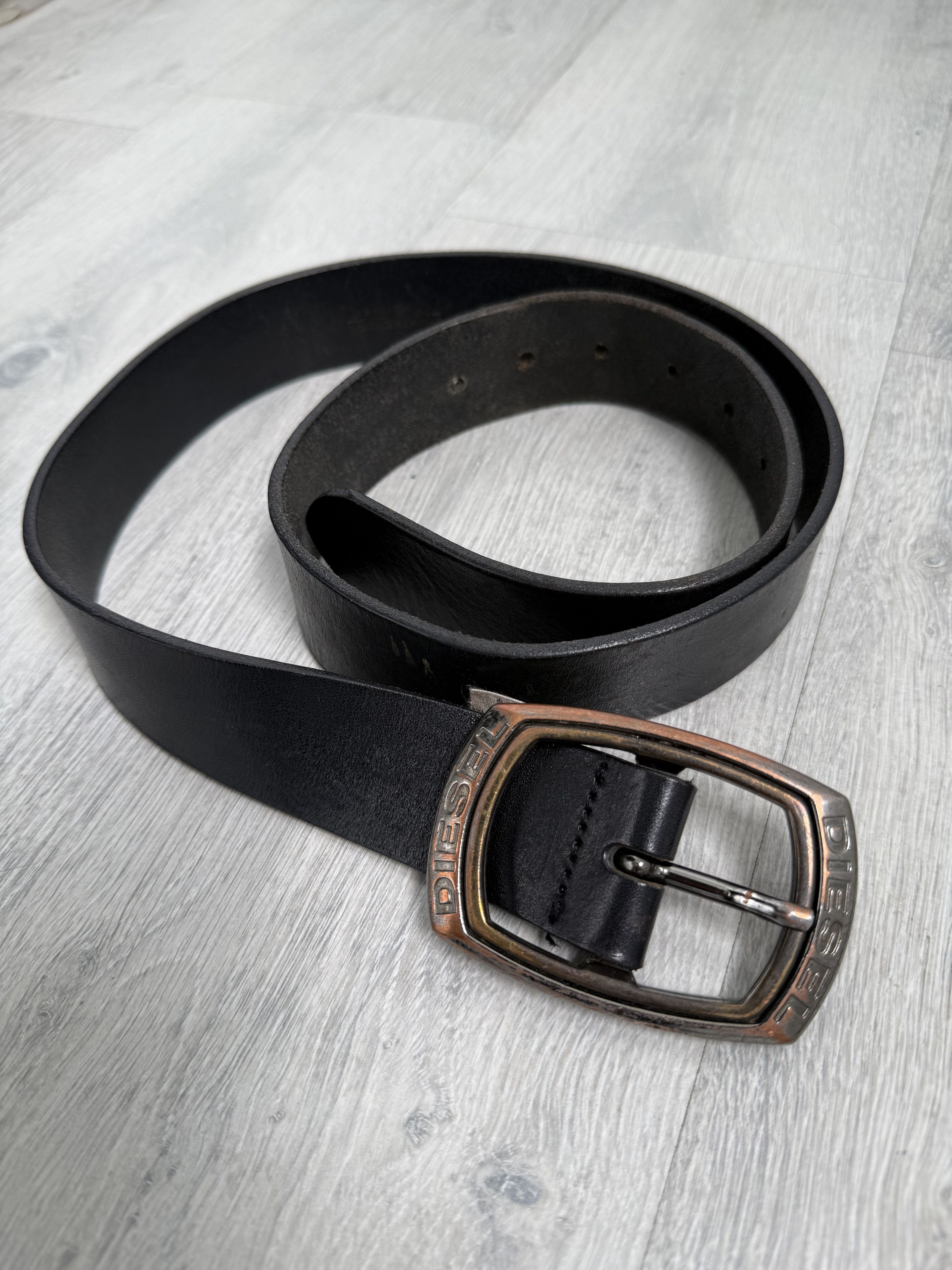 Diesel Vintage Diesel logo avantgarde leather belt Size ONE SIZE - 1 Thumbnail