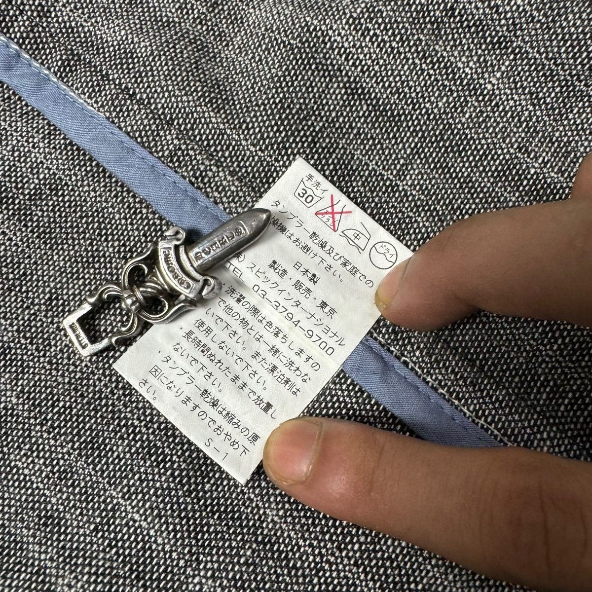 Tornado Mart Tornado Mart Japan Double Collar Zipper Belted Denim Coat Size US L / EU 52-54 / 3 - 14 Thumbnail