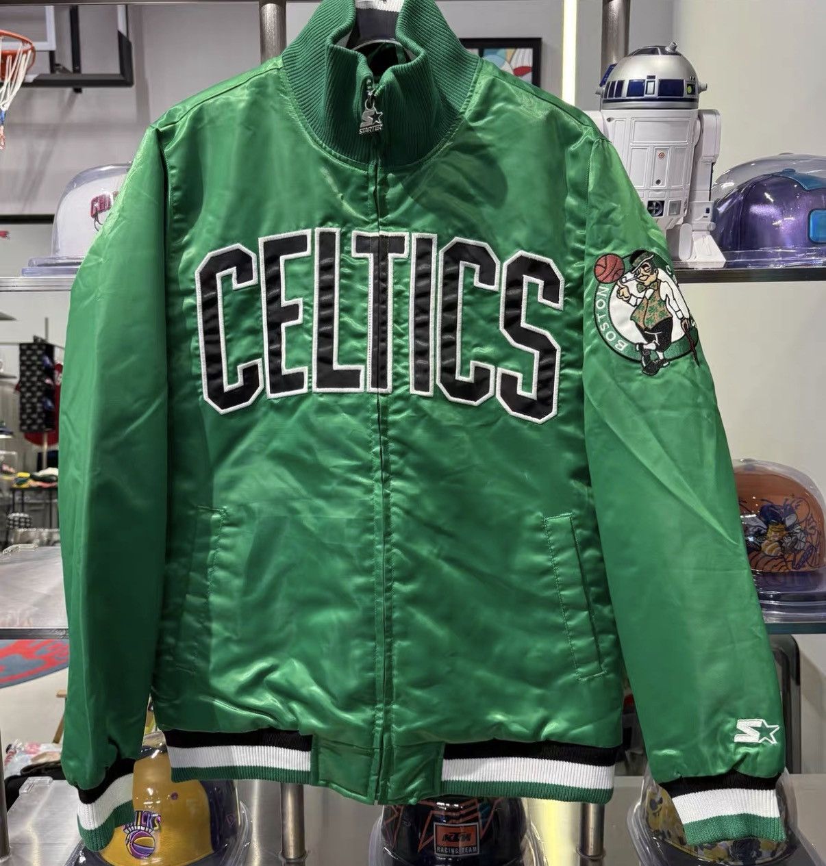 Starter STARTER x NBA Boston Celtics Satin Baseball Jacket J32 Size US M / EU 48-50 / 2 - 1 Thumbnail