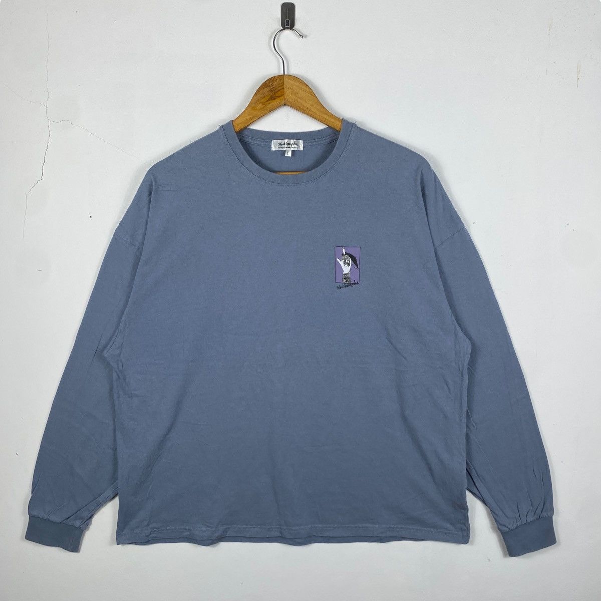Japanese Brand MARK GONZALES Middle Finger Graphic Longsleeve Tee Shirt Size US L / EU 52-54 / 3 - 4 Thumbnail