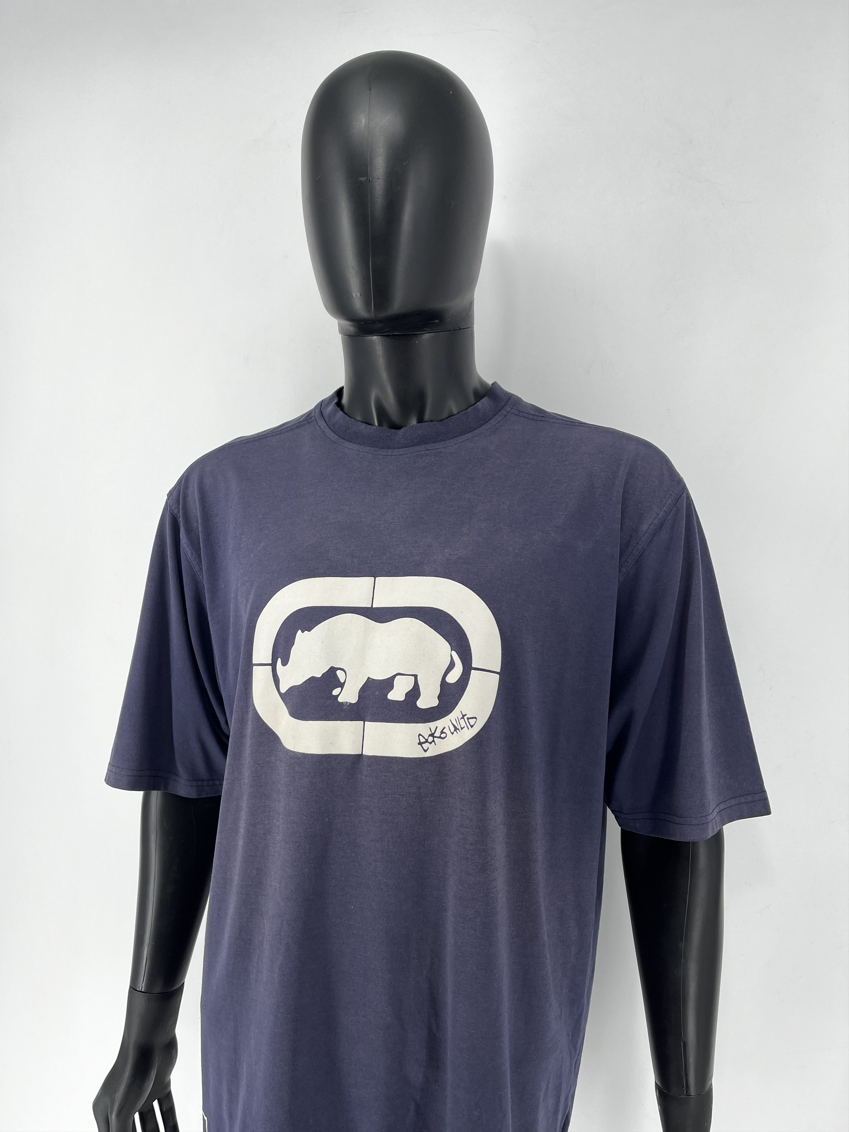 Ecko Unltd. Ecko Vintage Faded Rap Hip HoP T-Shirt Vintage Navy Tee Size US L / EU 52-54 / 3 - 4 Thumbnail