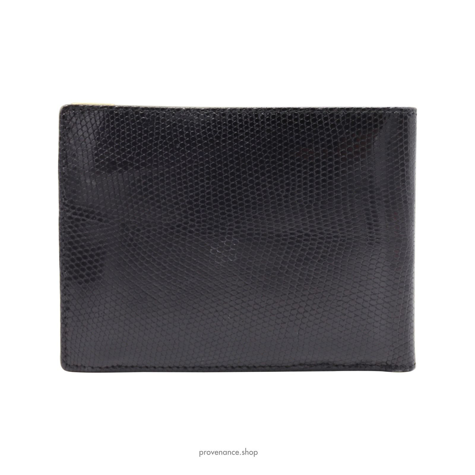 Gucci 🔴 Gucci Bifold Wallet - Black Lizard Leather Size ONE SIZE - 3 Thumbnail
