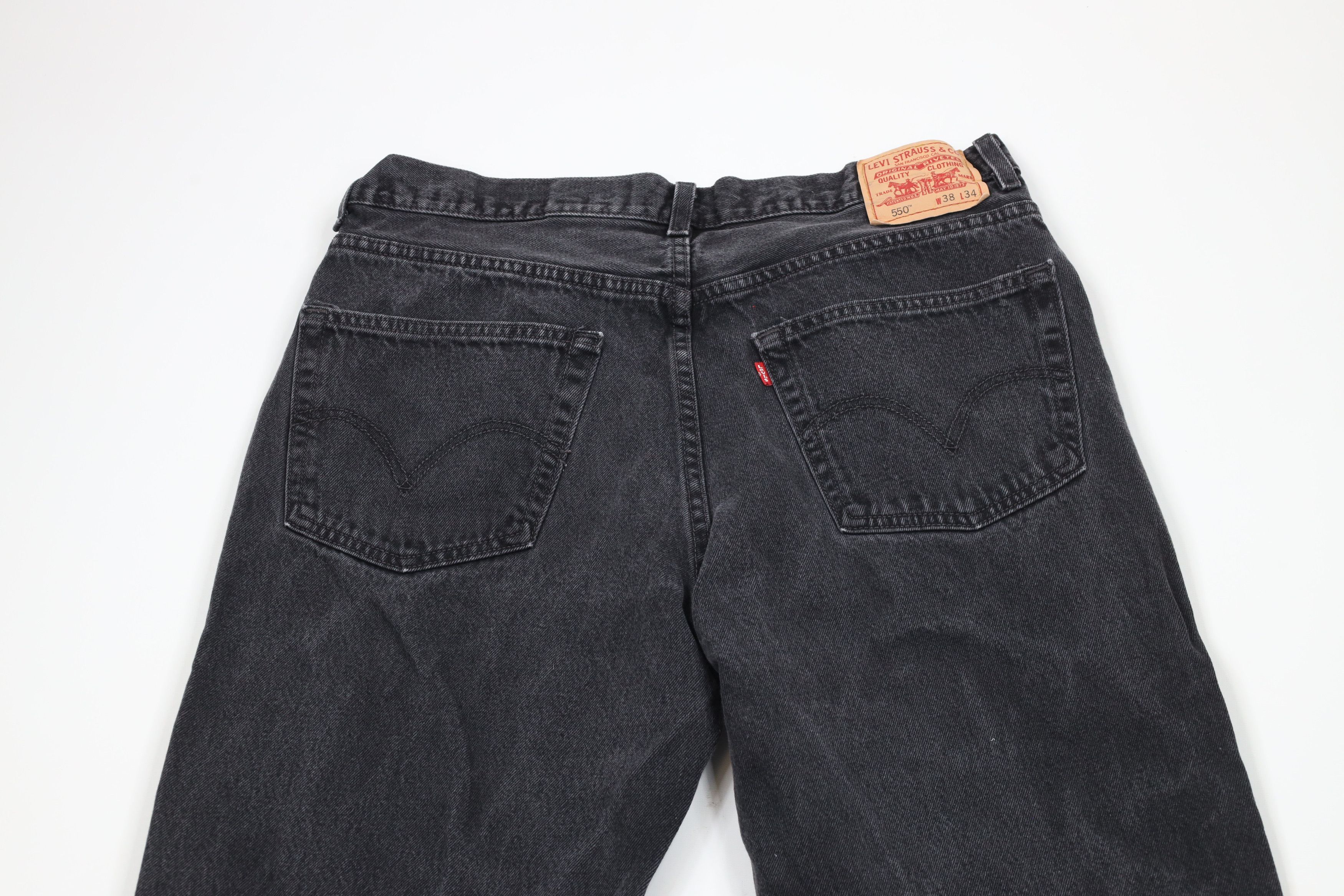 Levi's × Vintage Vintage Y2K 2004 Levis 550 Fit Denim Jeans Black Cotton Size US 38 / EU 54 - 9 Thumbnail