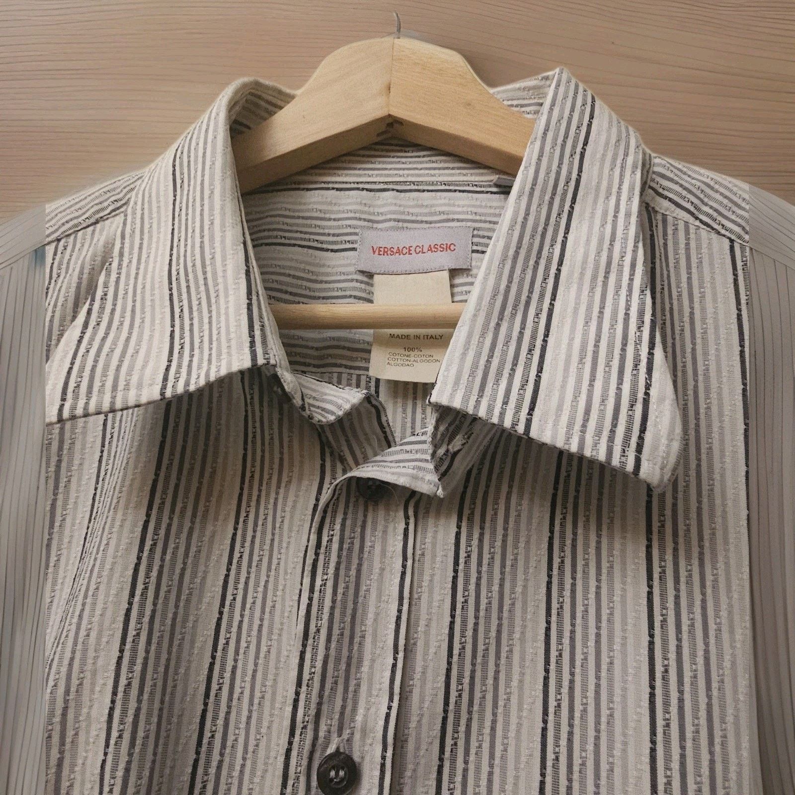 Versace VERSACE CLASSIC Vintage TEXTURED COTTON MADE IN ITALY 2XB Size US XXL / EU 58 / 5 - 4 Thumbnail