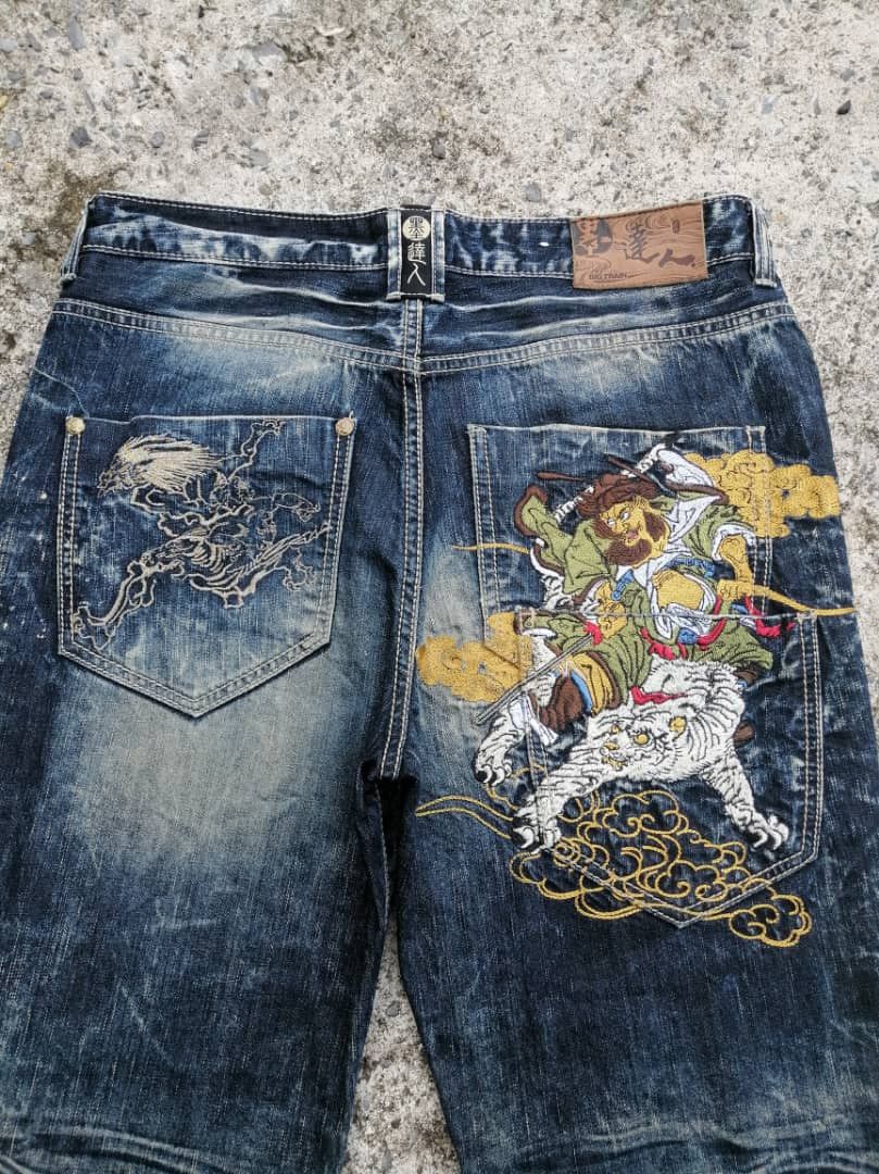 Japanese Brand Big Train Takahashi Nice Design Embroidered Denim Jeans Size US 34 / EU 50 - 2 Thumbnail