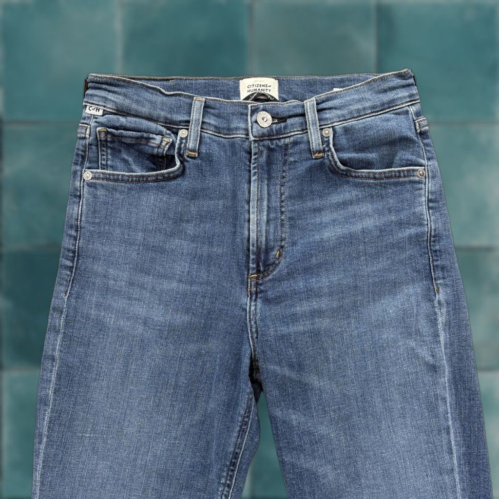 Citizens Of Humanity VINTAGE Citizens of Humanity Jeans Womens 26 Blue Isola Bootcut Raw Hem Stretch Denim Size 26" / US 2 / IT 38 - 1 Thumbnail