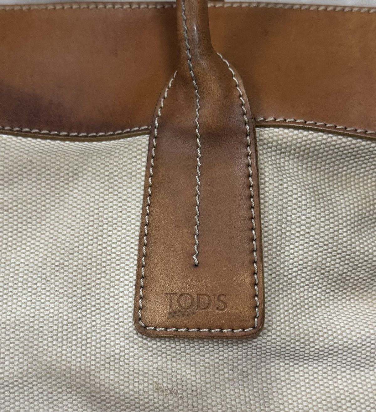 Tod's Tods Canvas Leather Tote Bag Size ONE SIZE - 7 Thumbnail