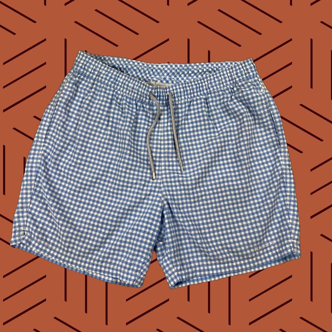 Hackett Hackett London Mens XL Seersucker Plaid Swim Shorts Trunks 6.5" Drawstring Beach Size US 36 / EU 52 - 1 Thumbnail