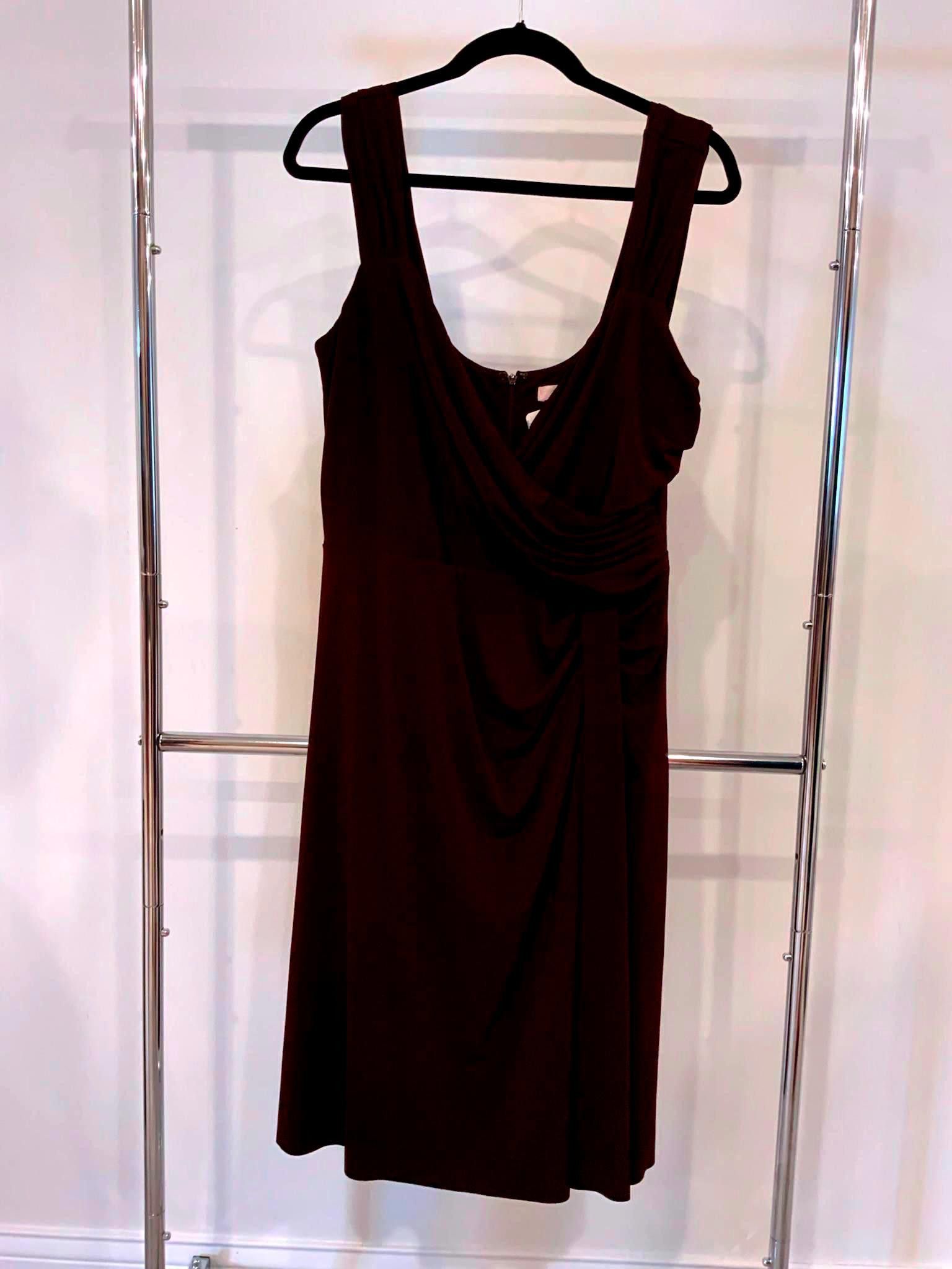 Ann Taylor Elegant Dark Purple Dress - Size 14 by Taylor Size XL / US 12-14 / IT 48-50 - 2 Thumbnail