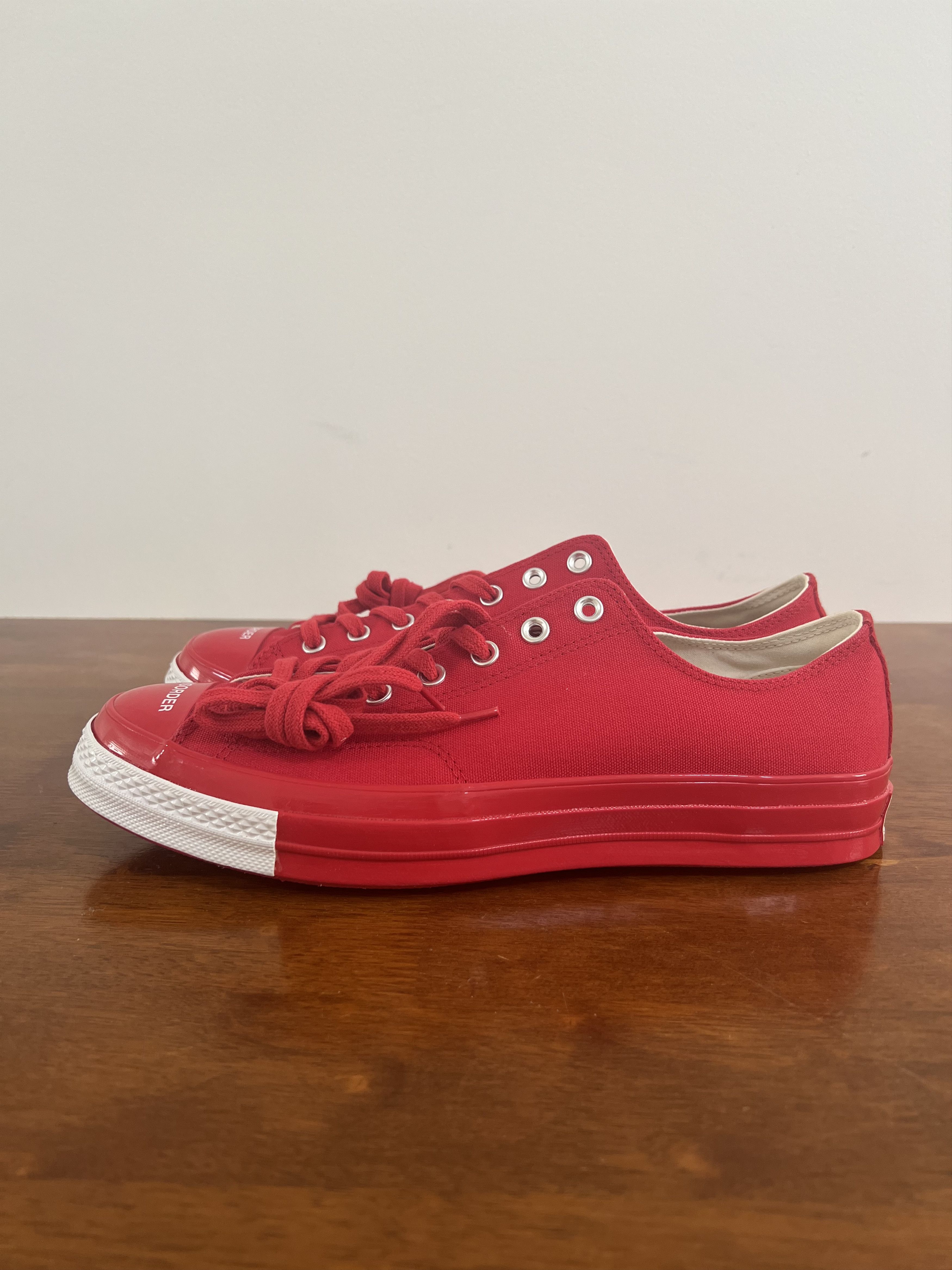 Converse × Undercover 💚 2018 Undercover x Converse Chuck 70 OX Racing Red Size US 12 / EU 45 - 4 Thumbnail