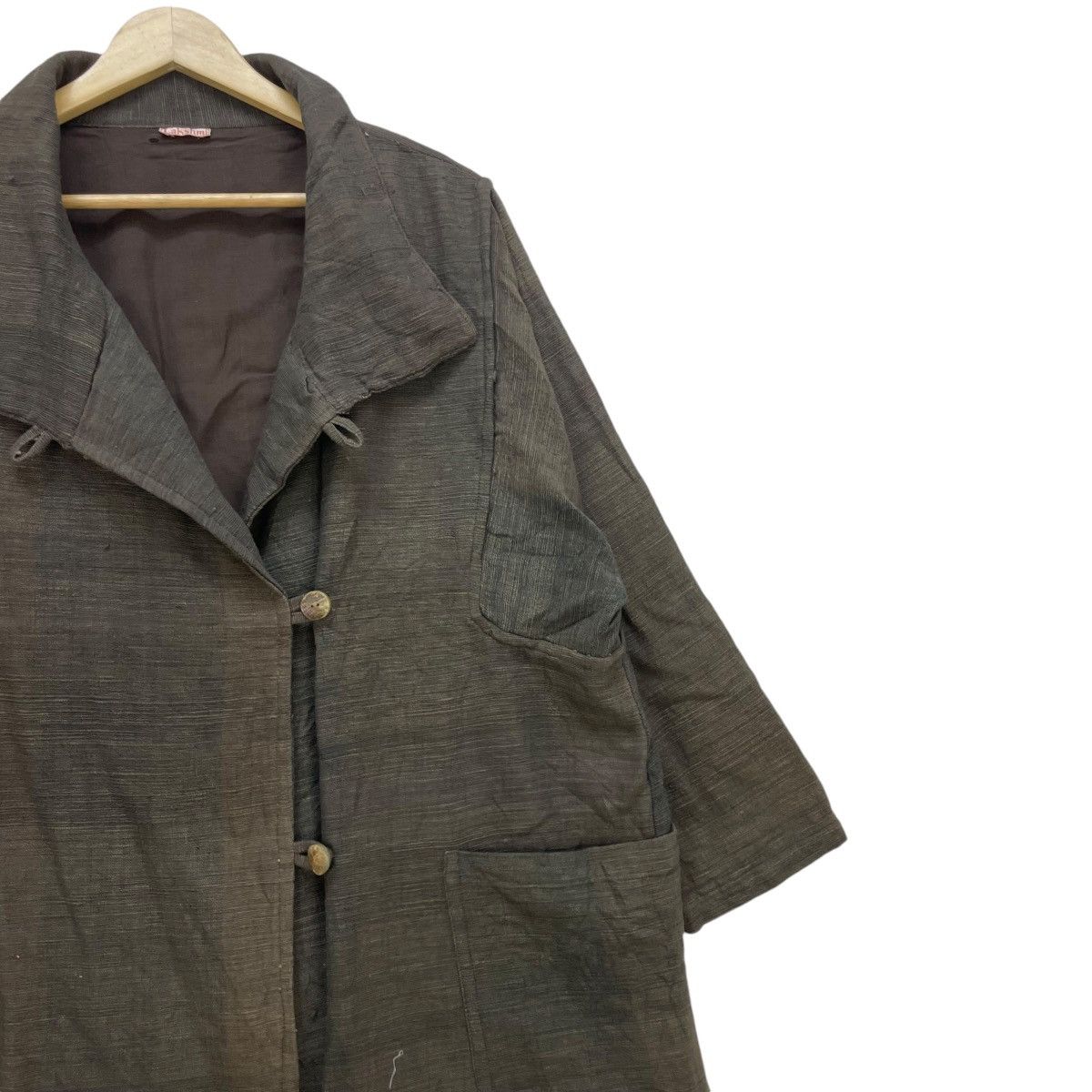 Designer × Japanese Brand × Yohji Yamamoto Lakshmi Long Coat 100% Cotton Inspired Yohji Yamamoto Size L / US 10 / IT 46 - 4 Thumbnail