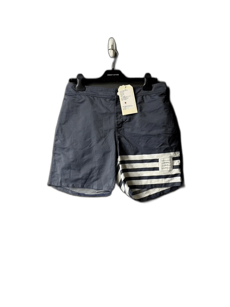 Thom Browne Navy Blue Beach Shorts