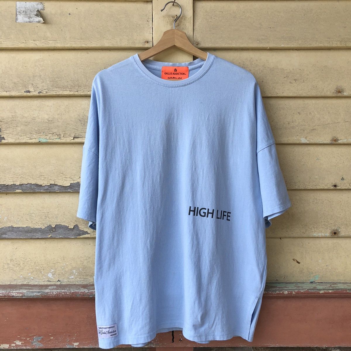 Japanese Brand GALLIS ADDICTION Over Saiz Tshirt Size US XL / EU 56 / 4 - 4 Thumbnail