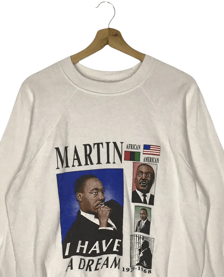 Vintage Vintage 80's Martin Luther King Sweatshirts Size US L / EU 52-54 / 3 - 3 Thumbnail