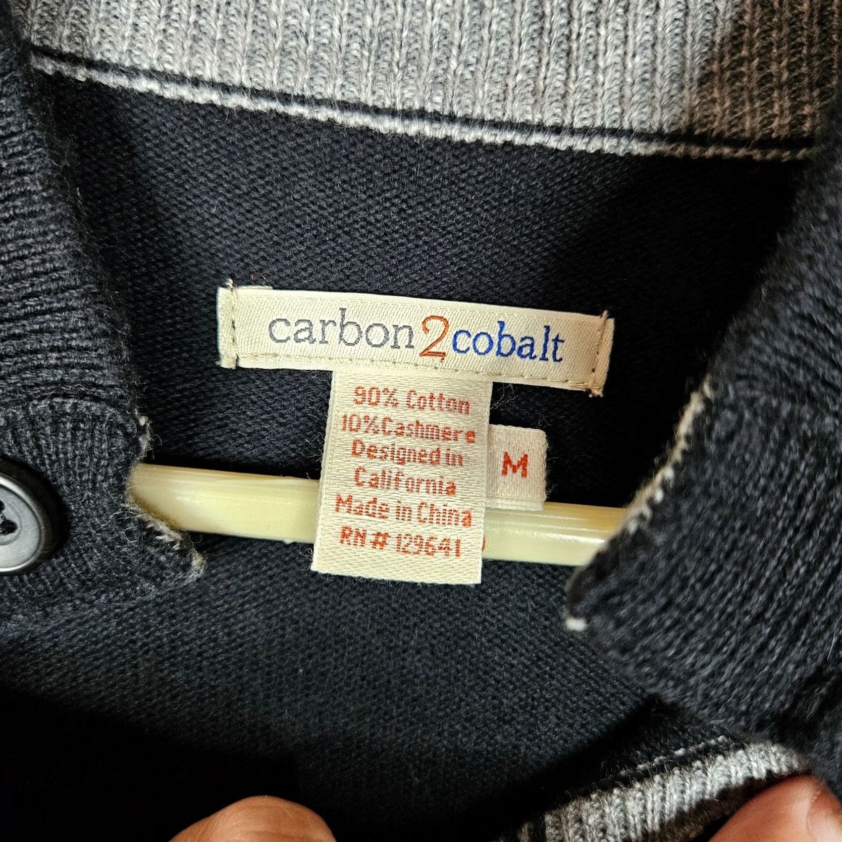 Carbon2Cobalt Carbon 2 Cobalt Sweater Men’s Sz M Cotton Cashmere blend Quarter Button Size US M / EU 48-50 / 2 - 5 Thumbnail