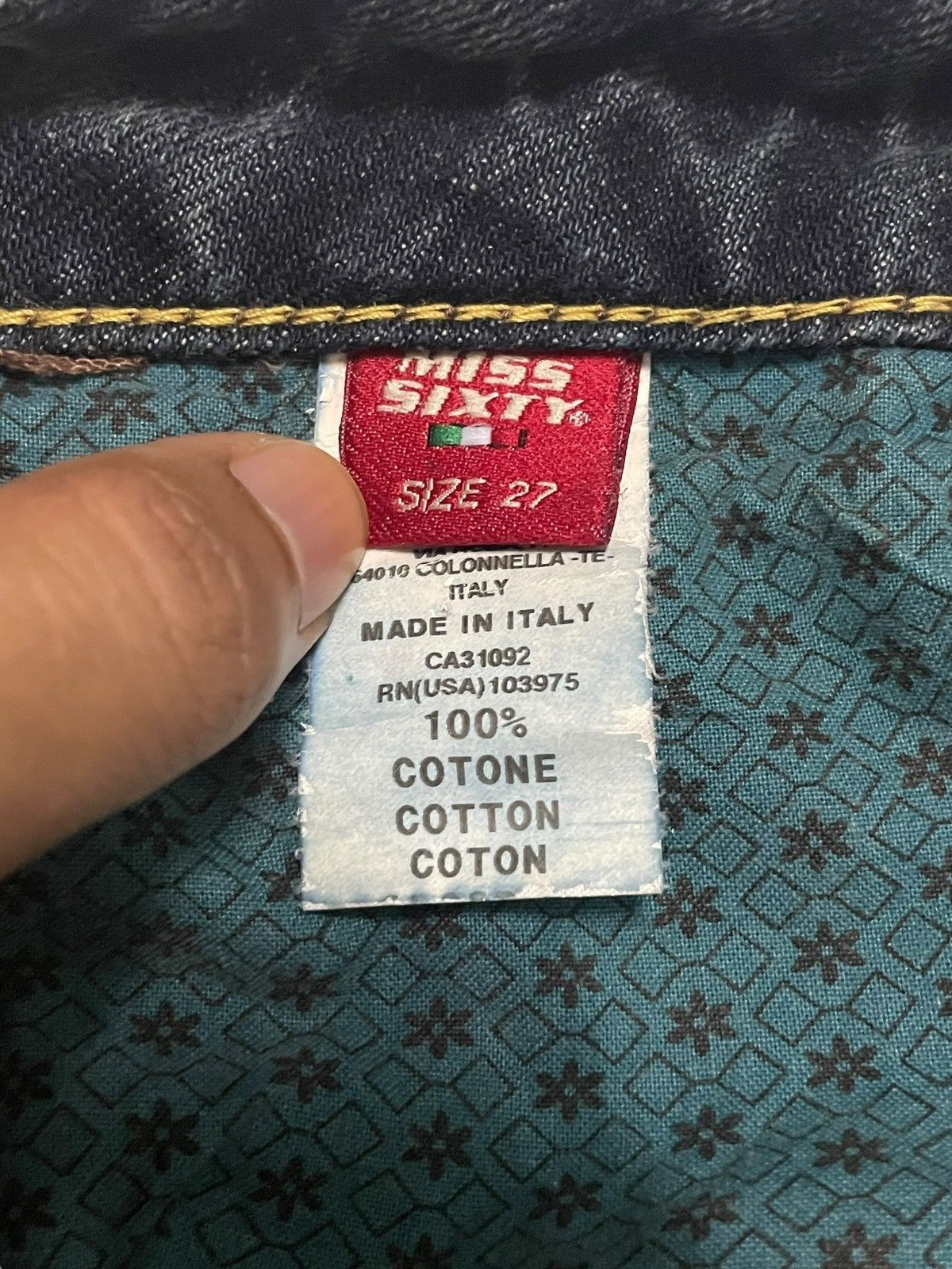 Miss Sixty Vintage Miss Sixty Sand Wash Ripped Italian Designer Jeans Size 28" / US 6 / IT 42 - 15 Thumbnail