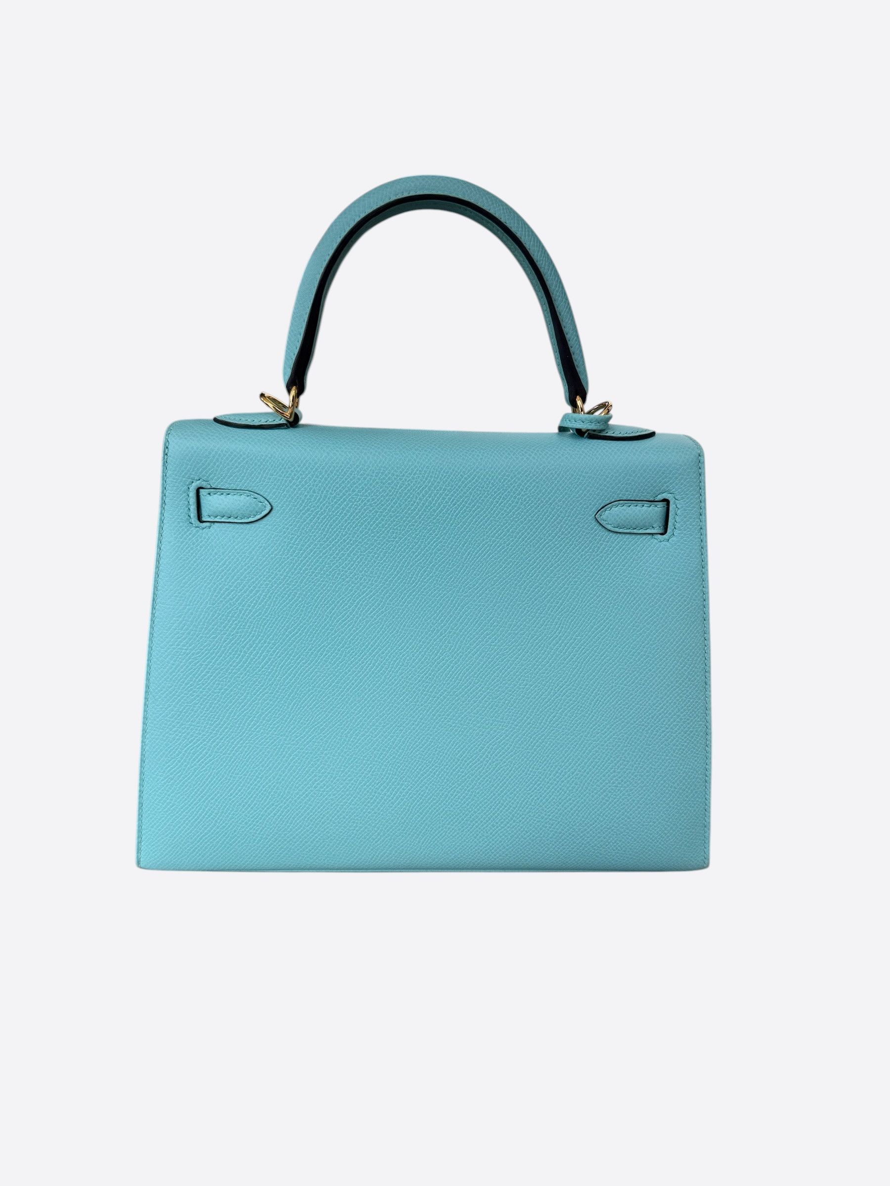 Hermes Hermes Blue Atoll Epsom & Gold Hardware Kelly 25 Size ONE SIZE - 3 Thumbnail