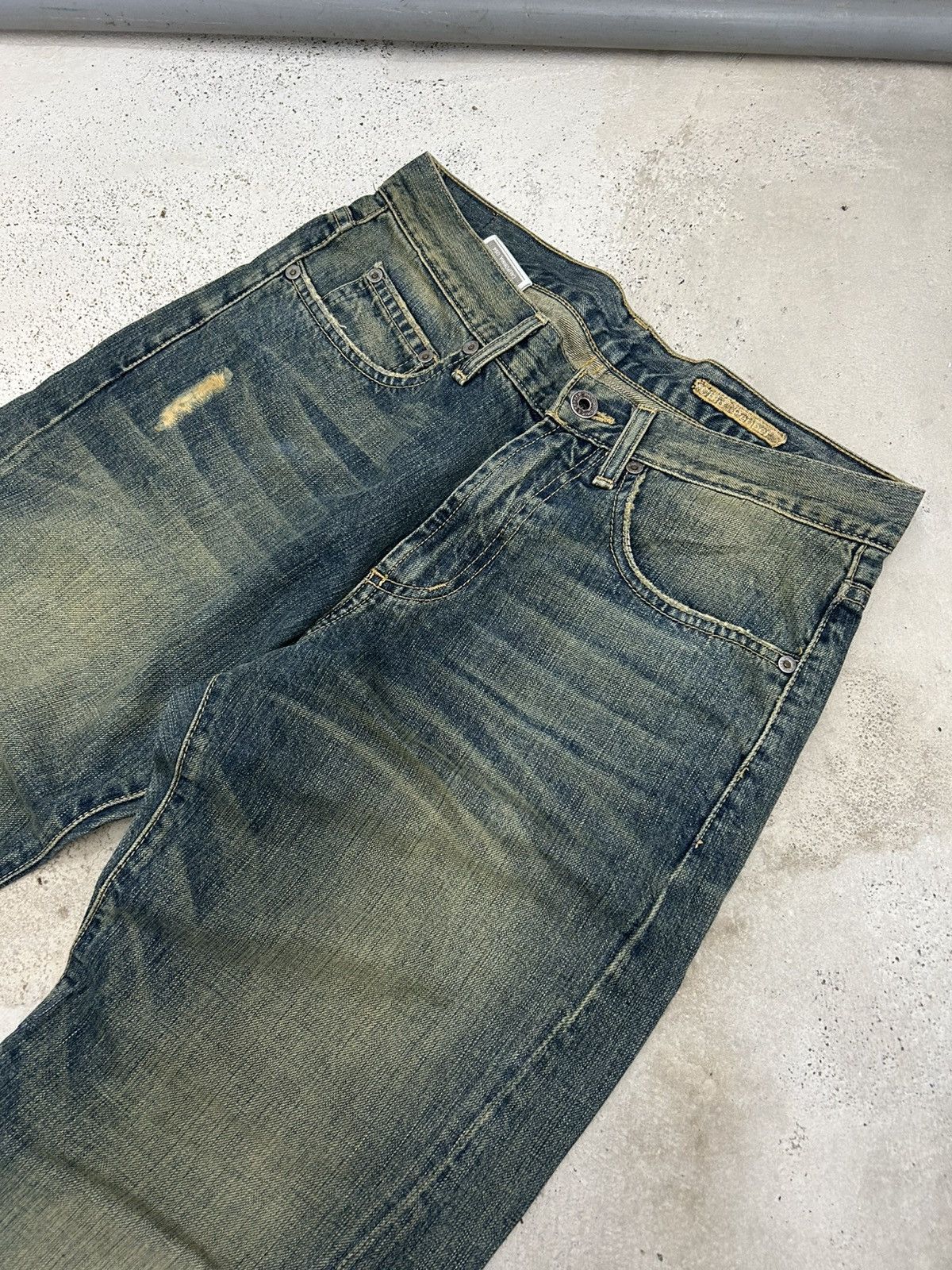 Hysteric Glamour Chip Pepper Jean Baggy Mud Washed Whisker Distressed Size US 30 / EU 46 - 7 Thumbnail