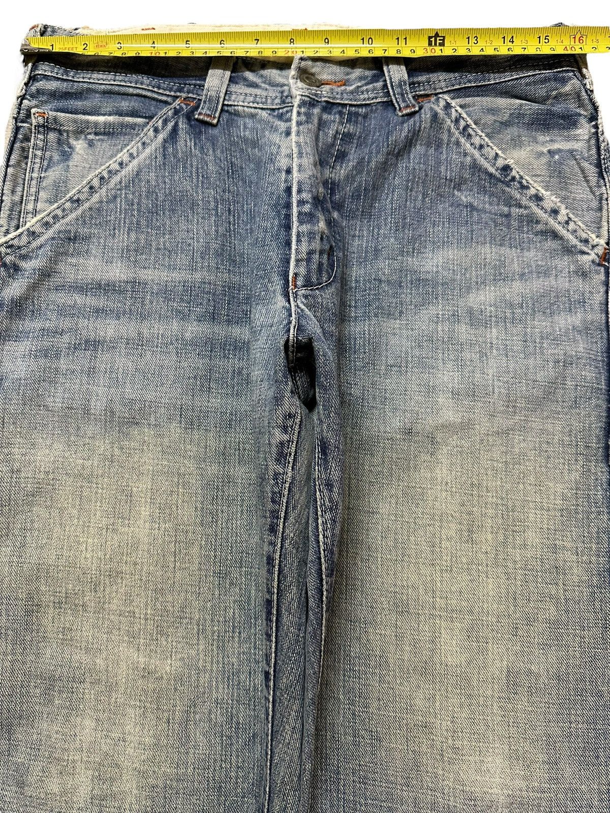 Japanese Brand Vintage Japanese Brand Mud Faded Wash Carpenter Baggy Jeans Size US 31 - 11 Thumbnail