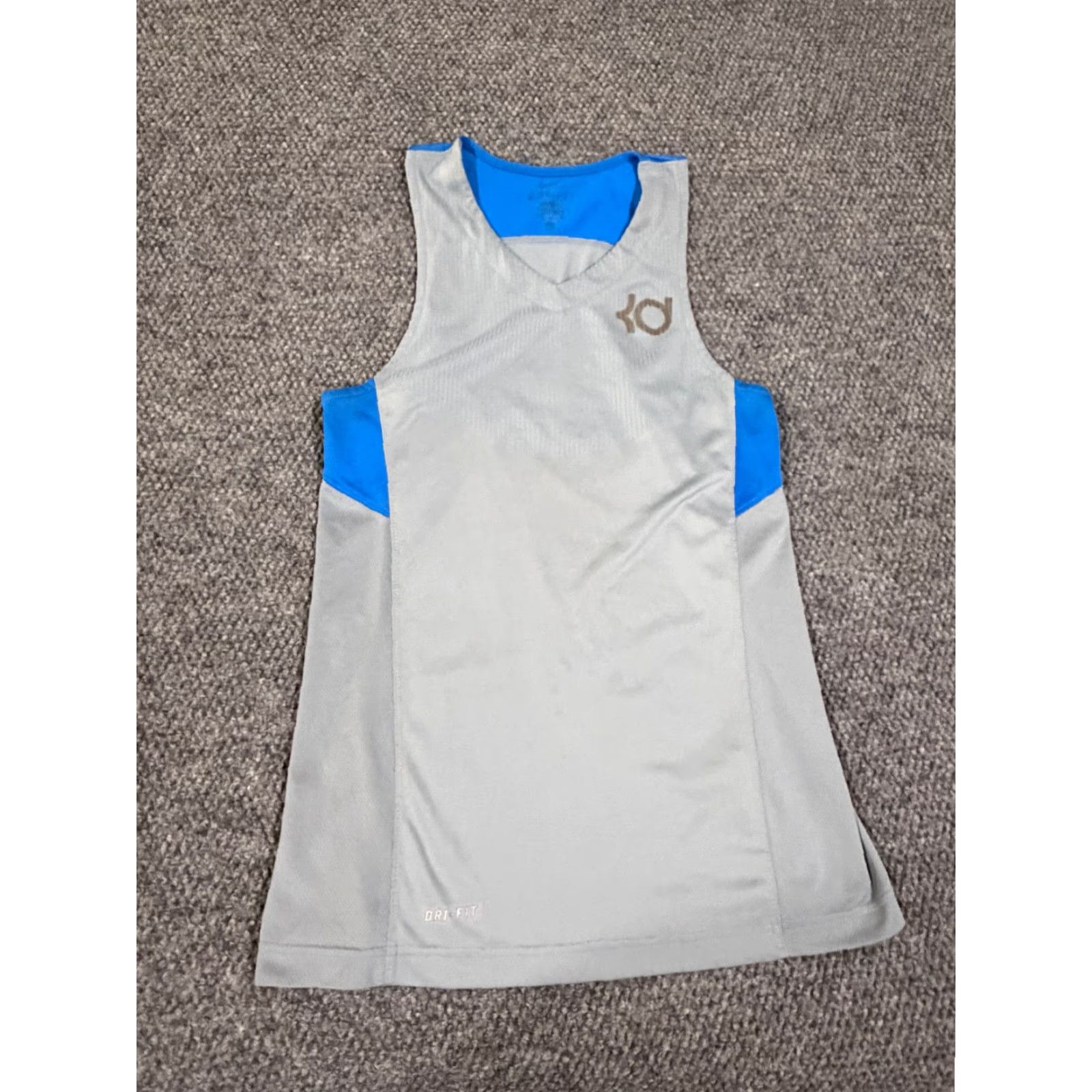 Nike Nike Dri-Fit Tank Top Mens S Gray Blue Sleeveless Basketball Athletic Shirt Size US S / EU 44-46 / 1 - 2 Thumbnail