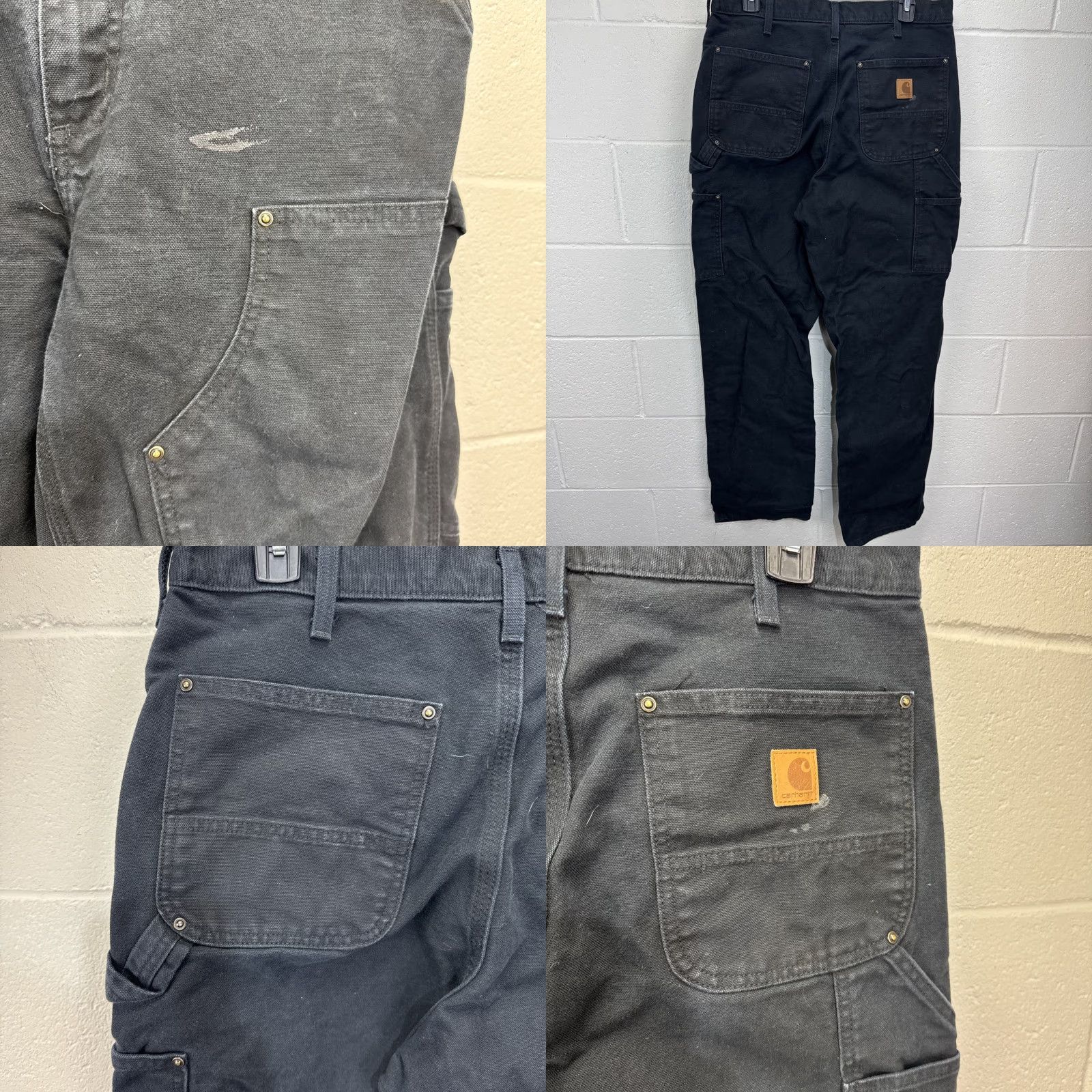 Carhartt VINTAGE Carhartt Pants Carpenter 5-Pocket Black 33x34 Mens Size US 33 - 8 Thumbnail
