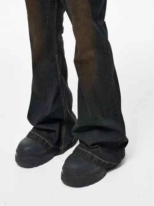 VIBE Vintage-style contrast mud-dyed bootcut jeans Size US 30 / EU 46 - 4 Thumbnail