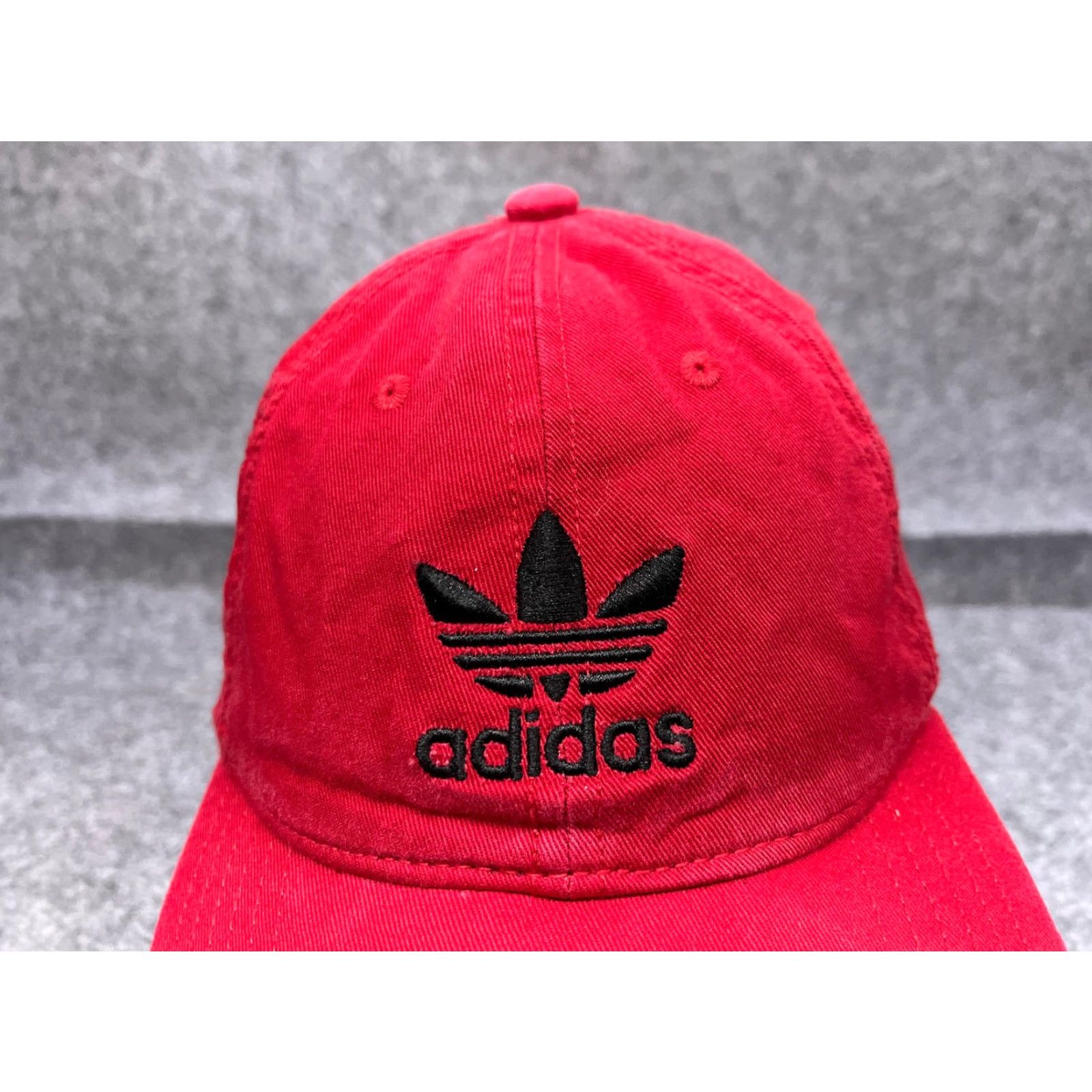 Adidas ADIDAS Hat Cap Baseball Adjustable One Size Red Cotton Golf 90s Style Mens Navy Brand? Size ONE SIZE - 2 Thumbnail