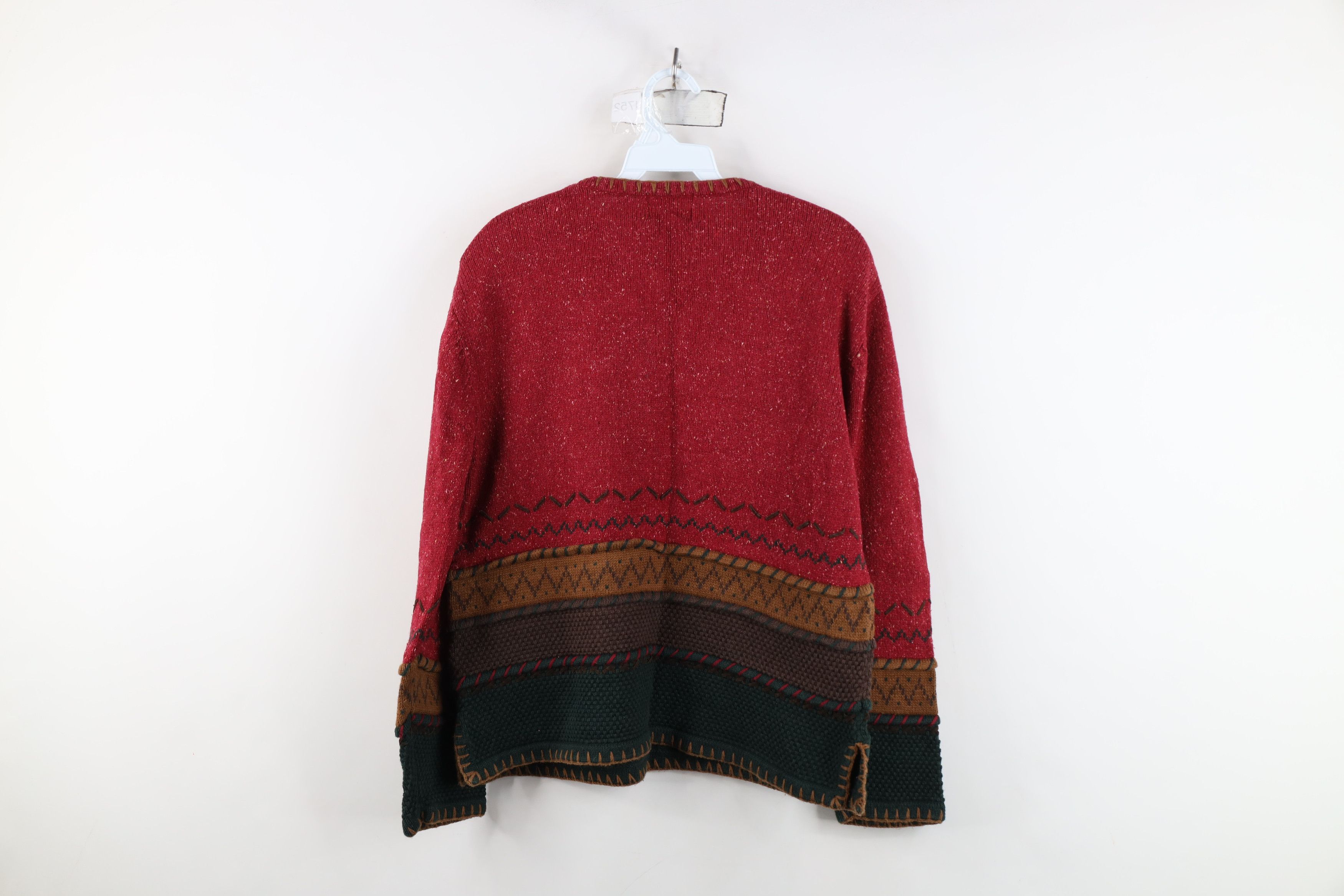 Vintage Vintage 90s Streetwear Silk Wool Blend Knit Sweater Size XL / US 12-14 / IT 48-50 - 9 Thumbnail