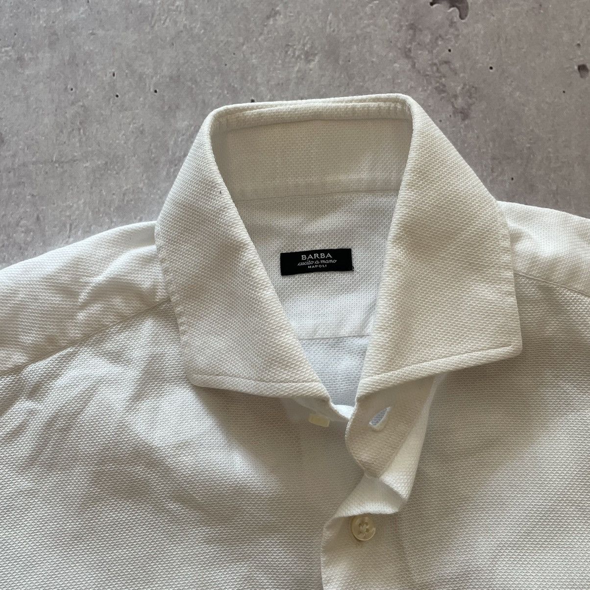 Barba Napoli Barba Napoli White Men's Buttons up Shirt Size 38 Size US M / EU 48-50 / 2 - 2 Thumbnail