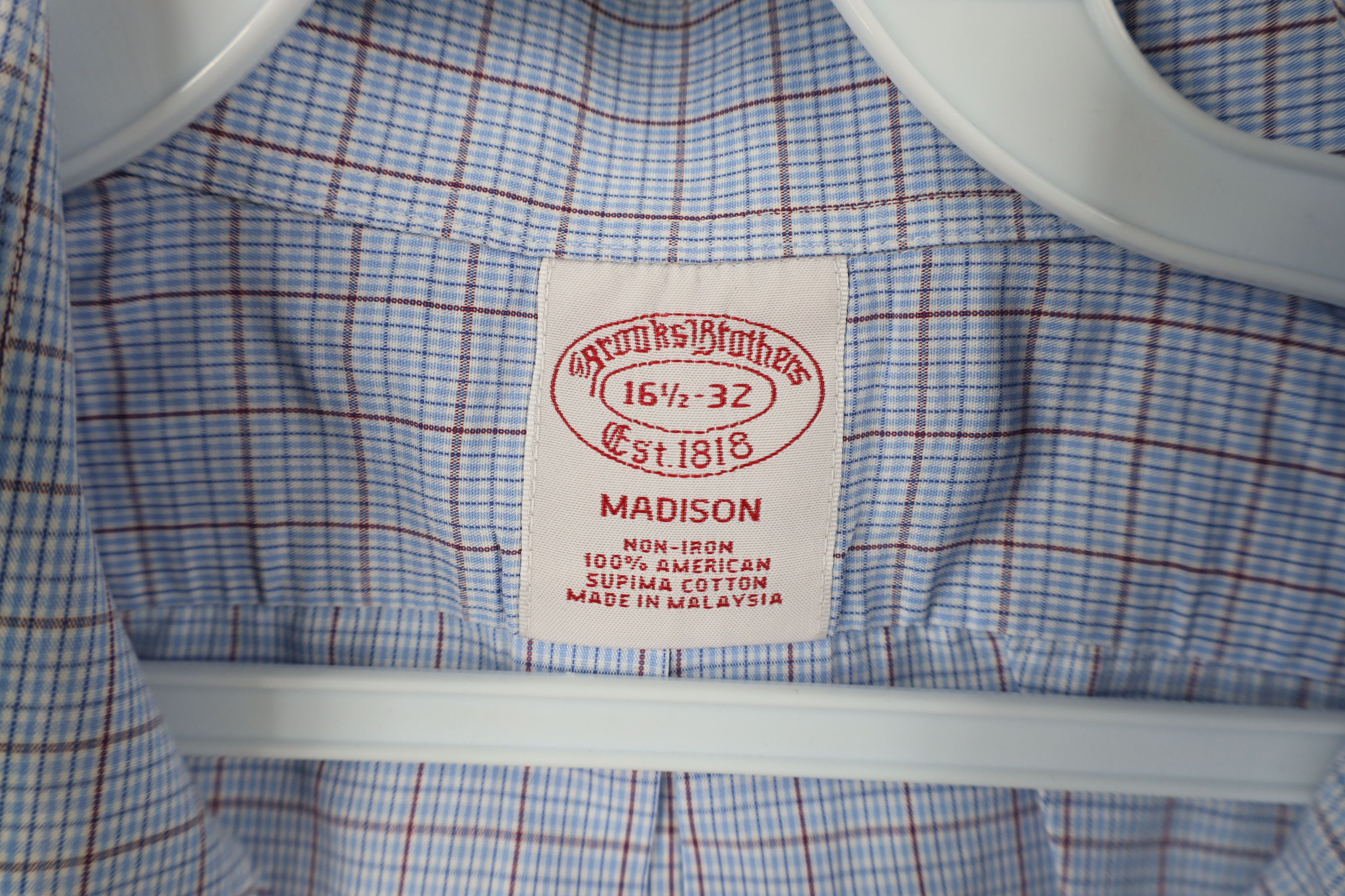 Brooks Brothers × Vintage Vintage Brooks Brothers Collared Button Shirt Plaid Cotton Size US M / EU 48-50 / 2 - 6 Thumbnail