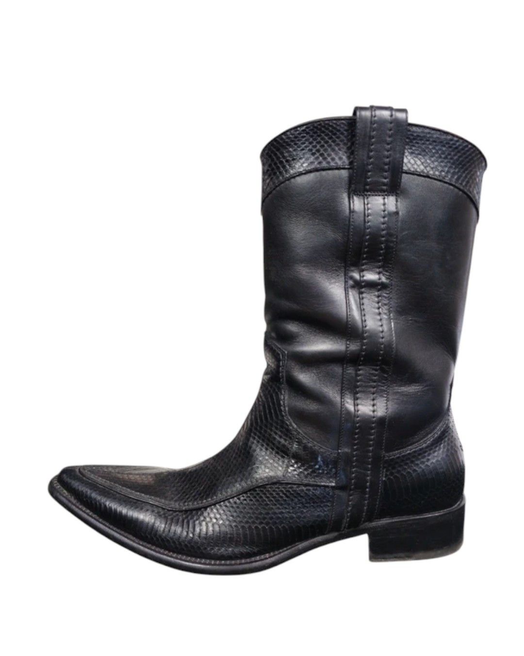 Dolce & Gabbana LIZARD SKIN COWBOY LEATHER BOOTS Size US 10 / EU 43 - 4 Thumbnail