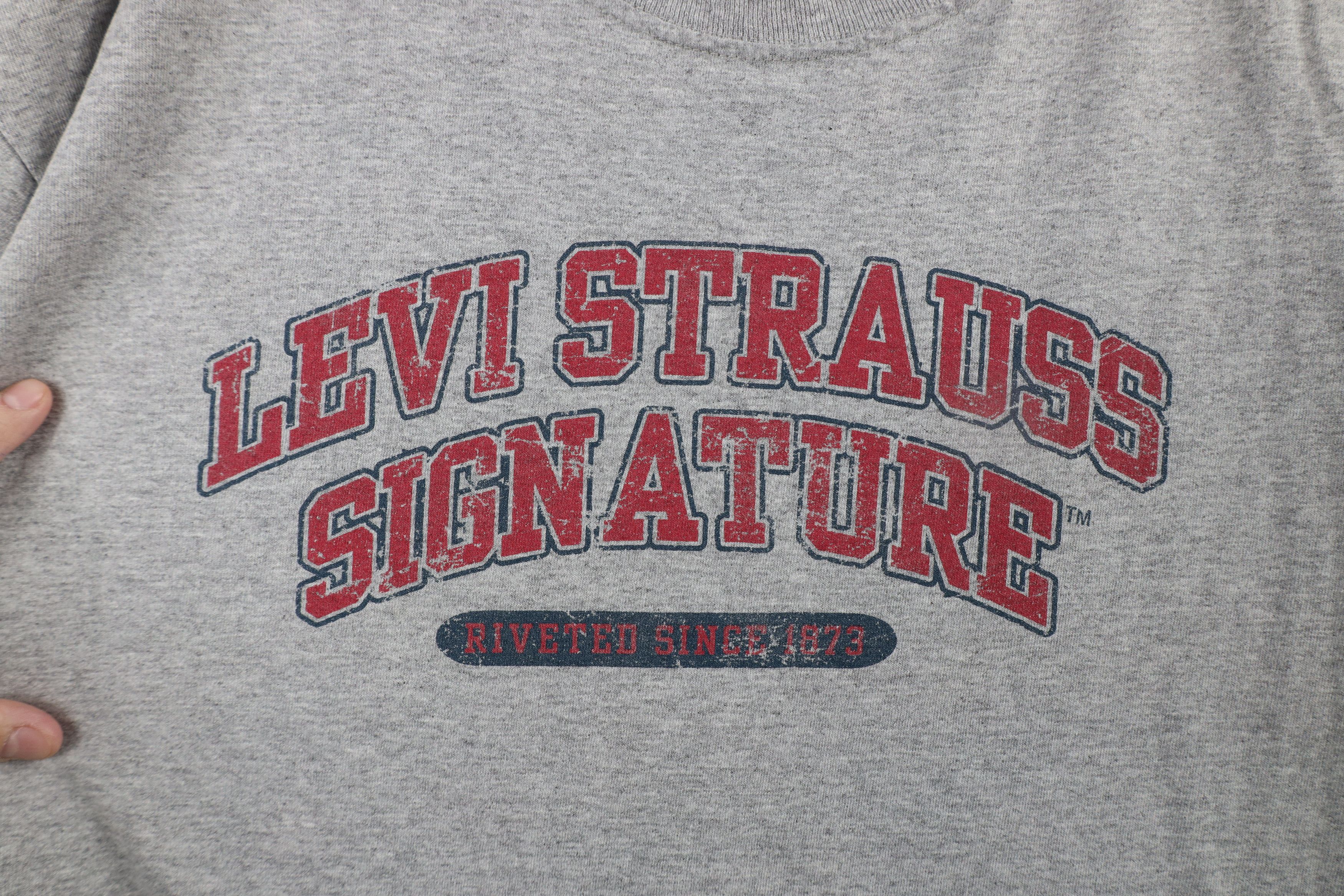 Levi's × Vintage Vintage 90s Levis Spell Block Letter Short Sleeve T-Shirt Size US XXL / EU 58 / 5 - 4 Thumbnail