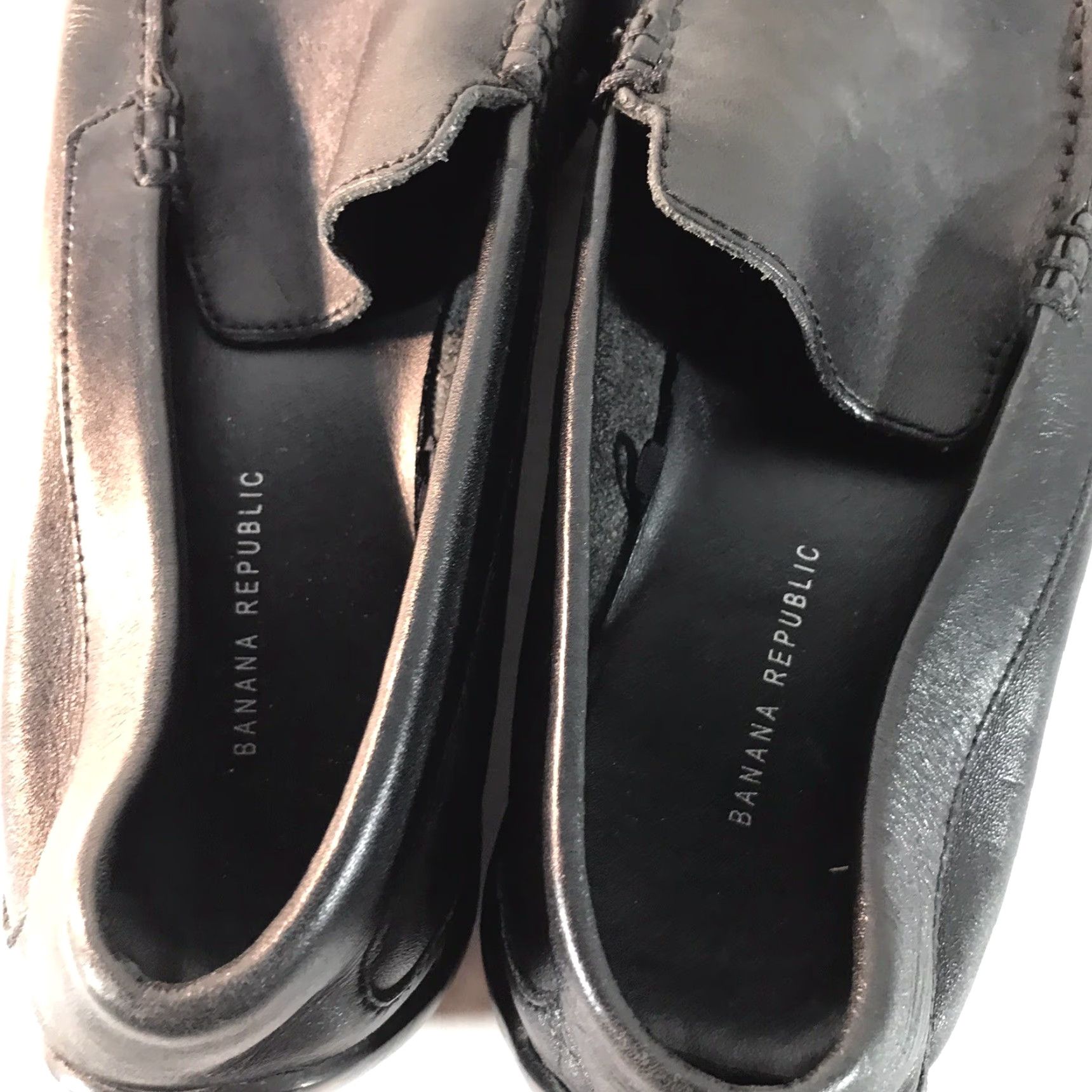 Banana Republic Banana Republic Black Leather Loafers Mens Size 9 Slip On Round Toe Size US 9 / EU 42 - 4 Thumbnail