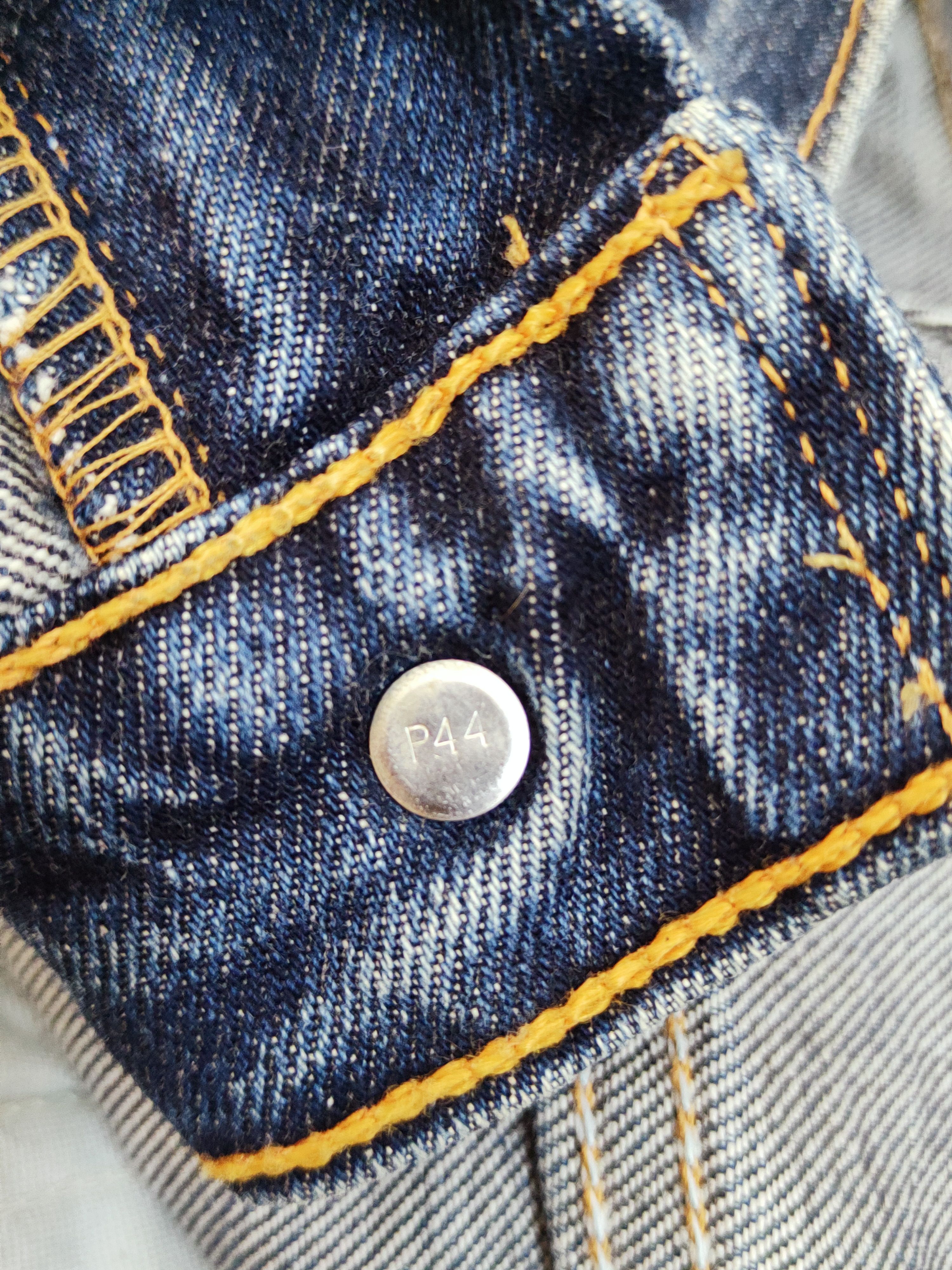 Levi's Levi's orange tag Dark Blue Distressed Ripped Jeans #W497 Size US 27 - 17 Thumbnail